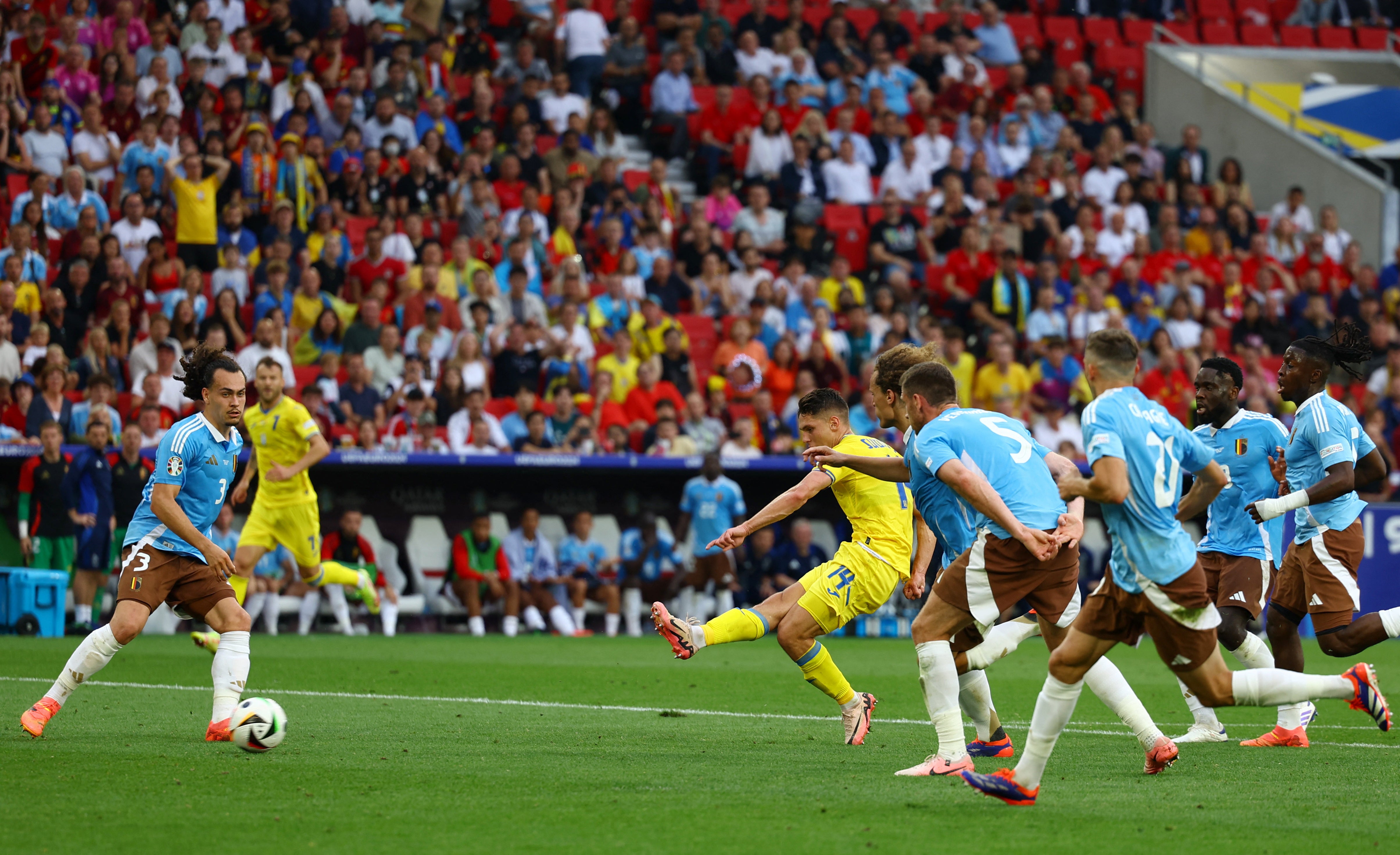 Despite their best effort Ukraine couldn’t break the deadlock against a stubborn Belgium side.