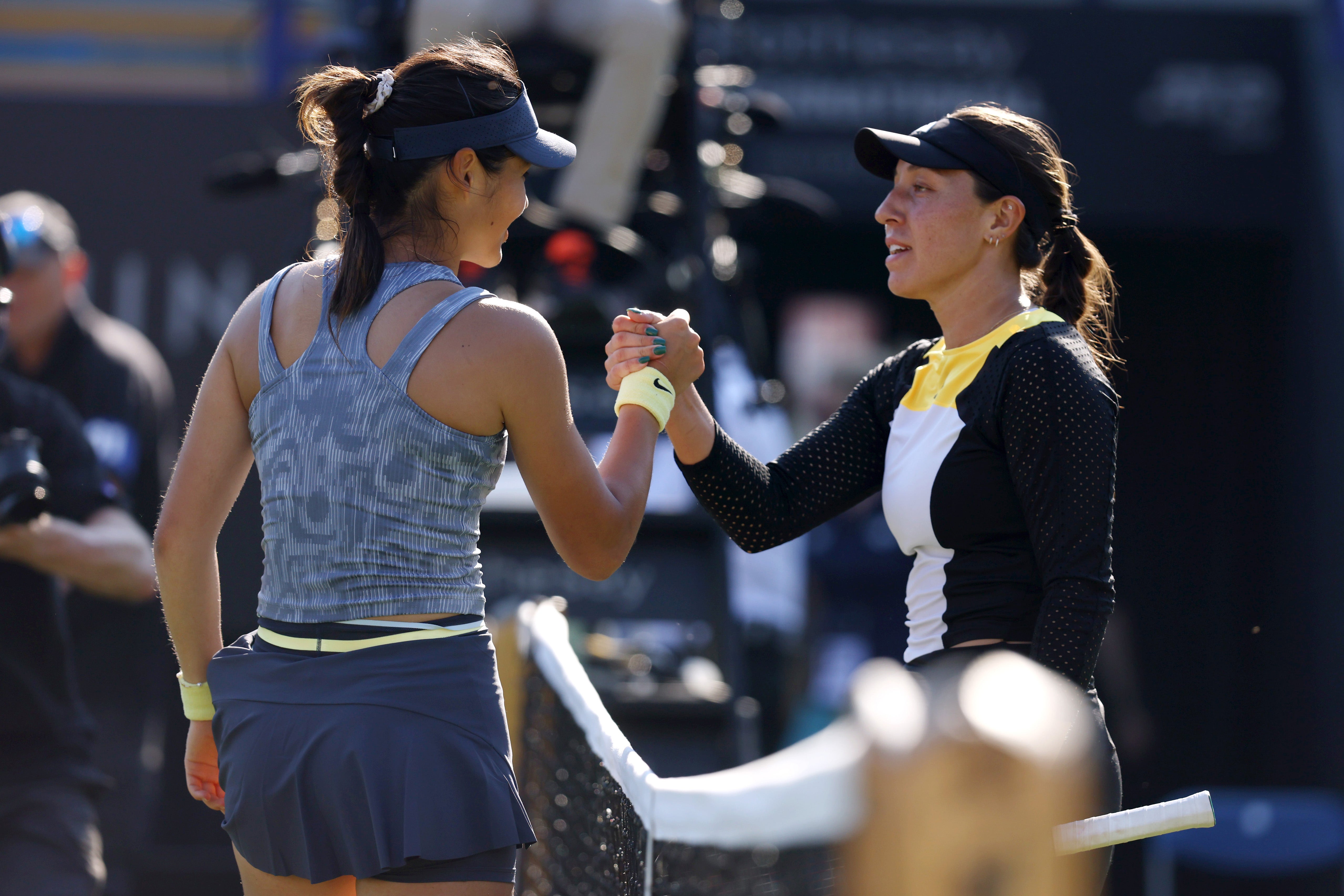 Raducanu and Pegula at the end of the match