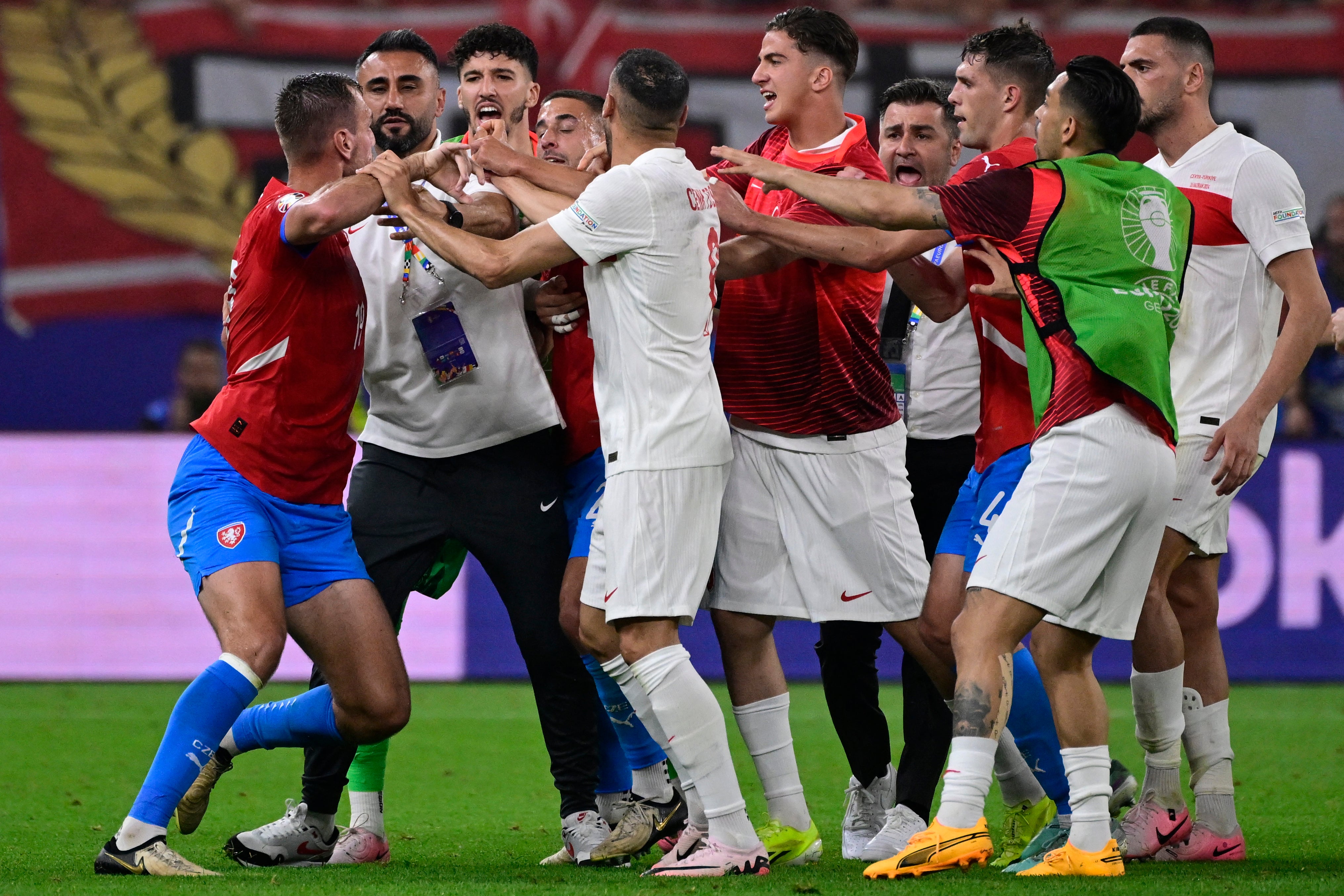 Tempers during the clash spilled over after the final whistle