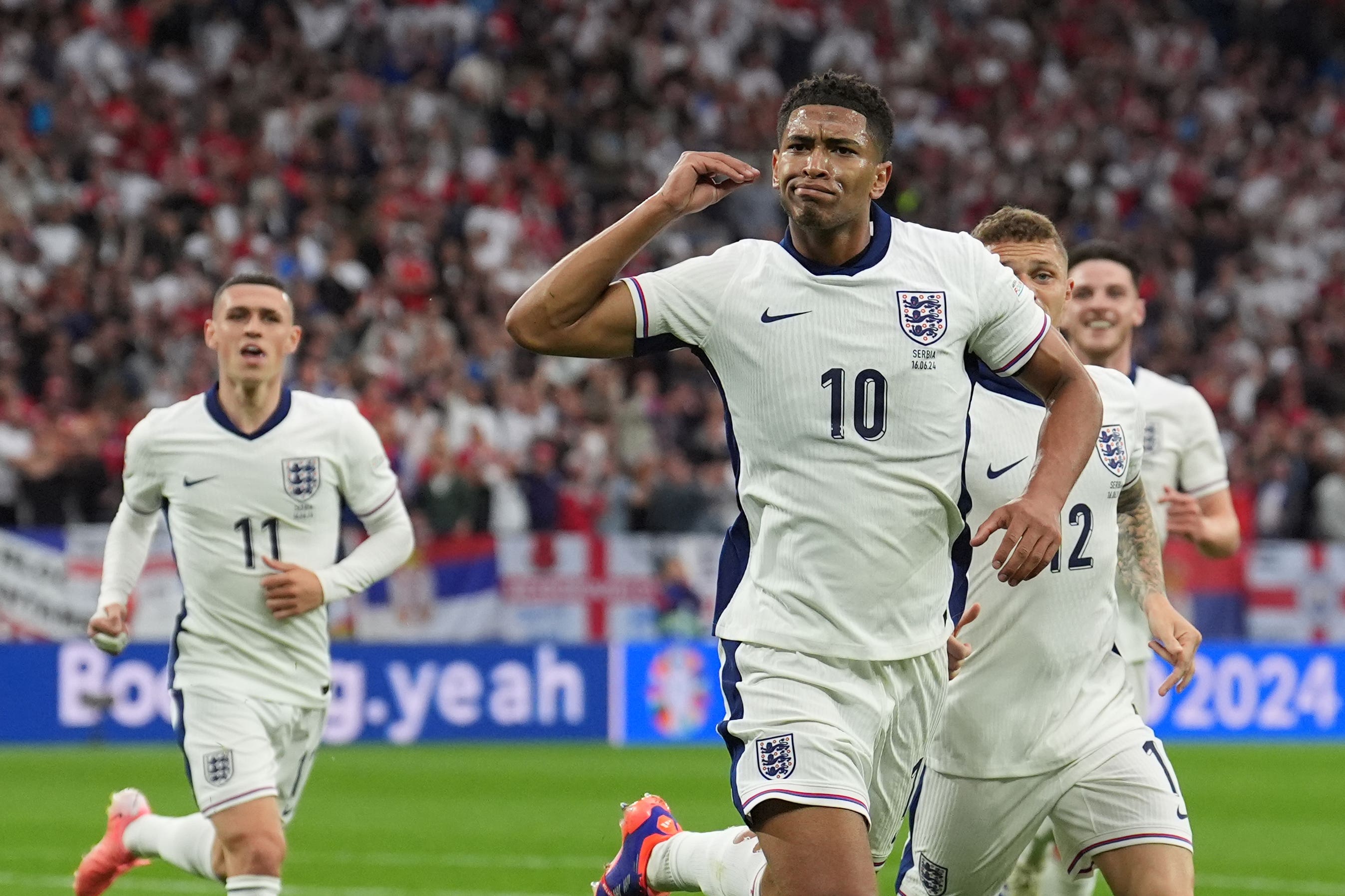 Jude Bellingham scored against Serbia (Martin Rickett/PA)