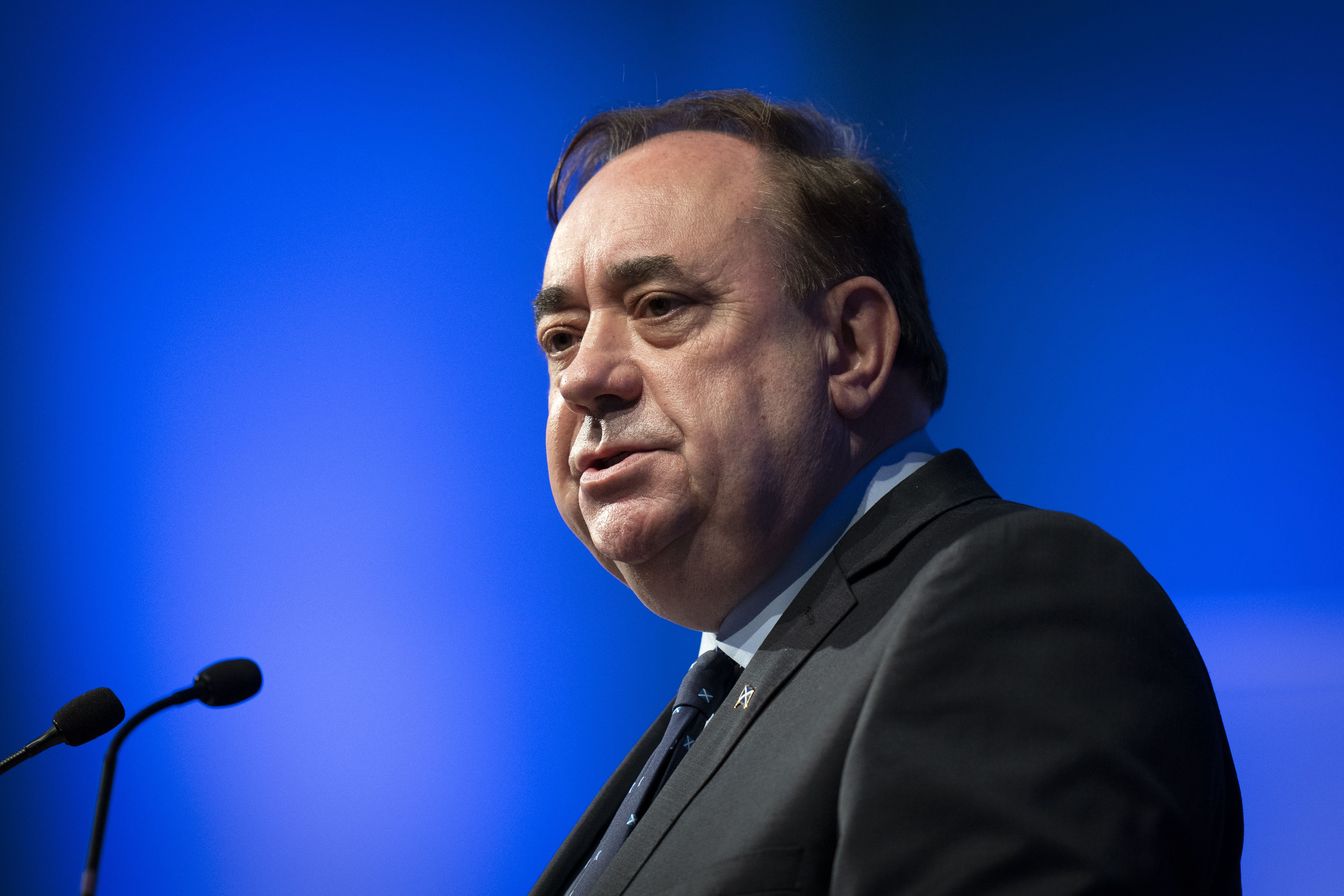 Alex Salmond branded the final TV debate of the General Election campaign as the ‘ultimate battle of the duffers’ (Jane Barlow/PA)