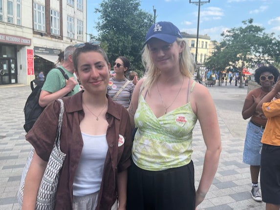 The veteran MP retains his support among the young, including Elva O’Donovan and Toni Kazmeier, who travelled up from Brighton to support his campaign