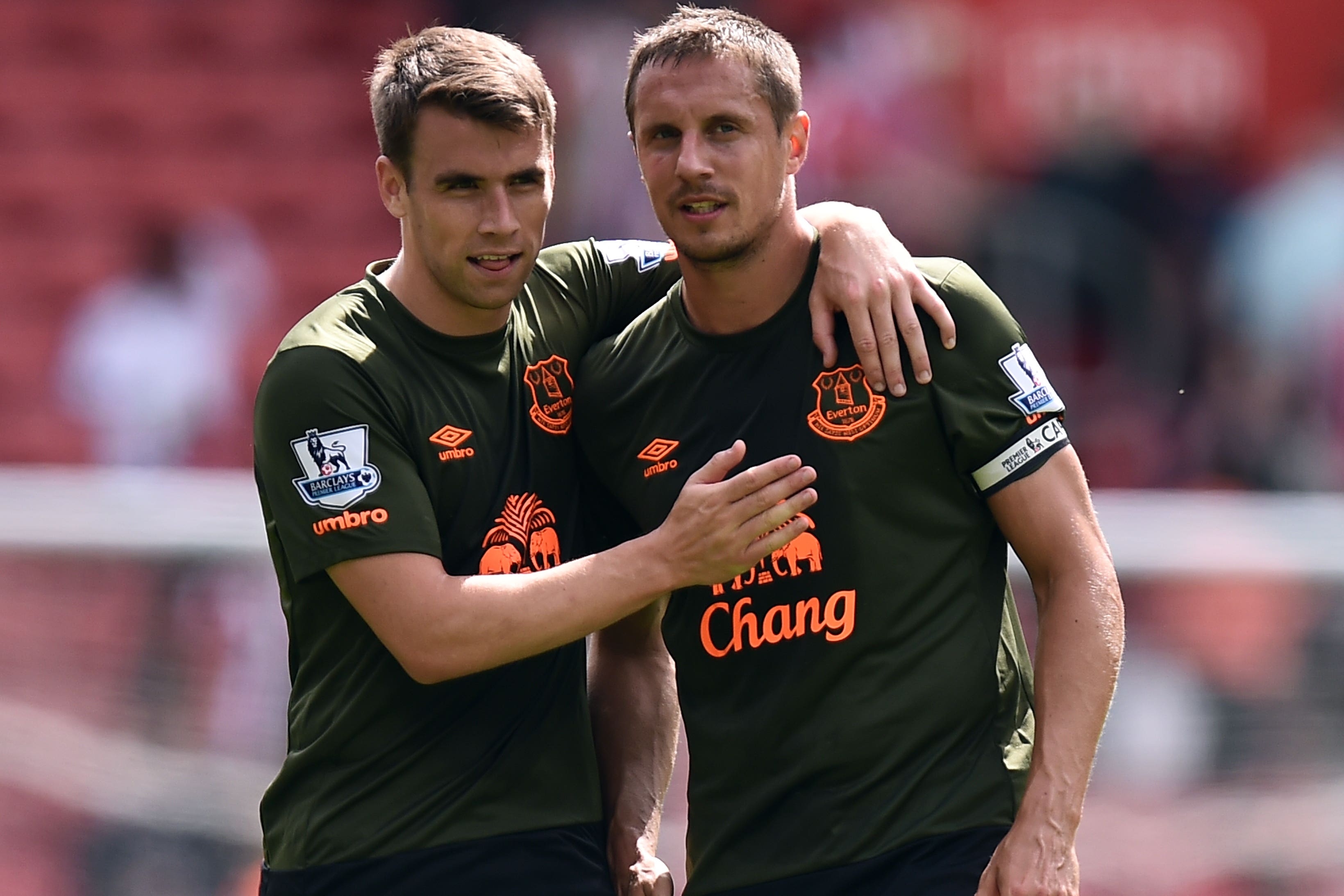 Phil Jagielka and Seamus Coleman were team-mates at Everton (Andrew Matthews/PA)