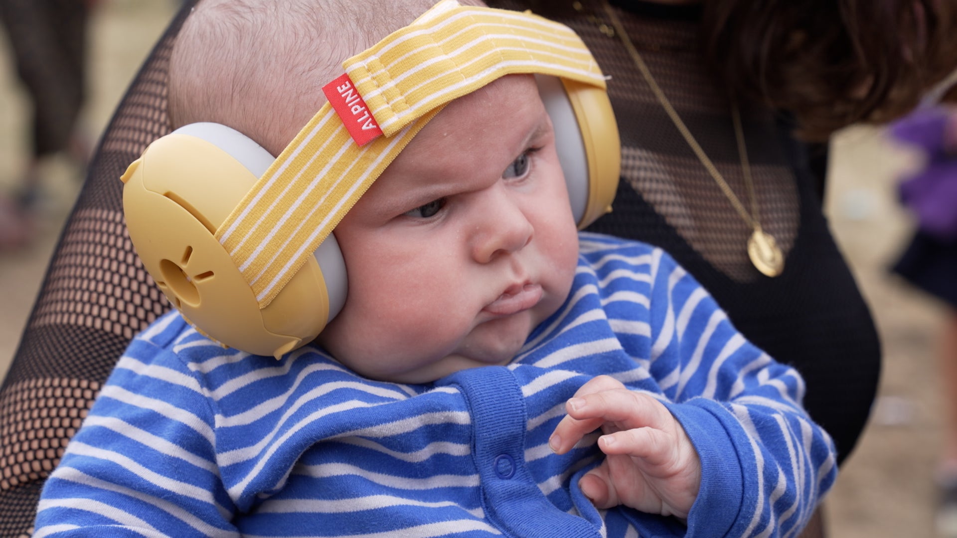 Finlay was sporting his pyjamas and some ear protecters (Tom Leese/PA)