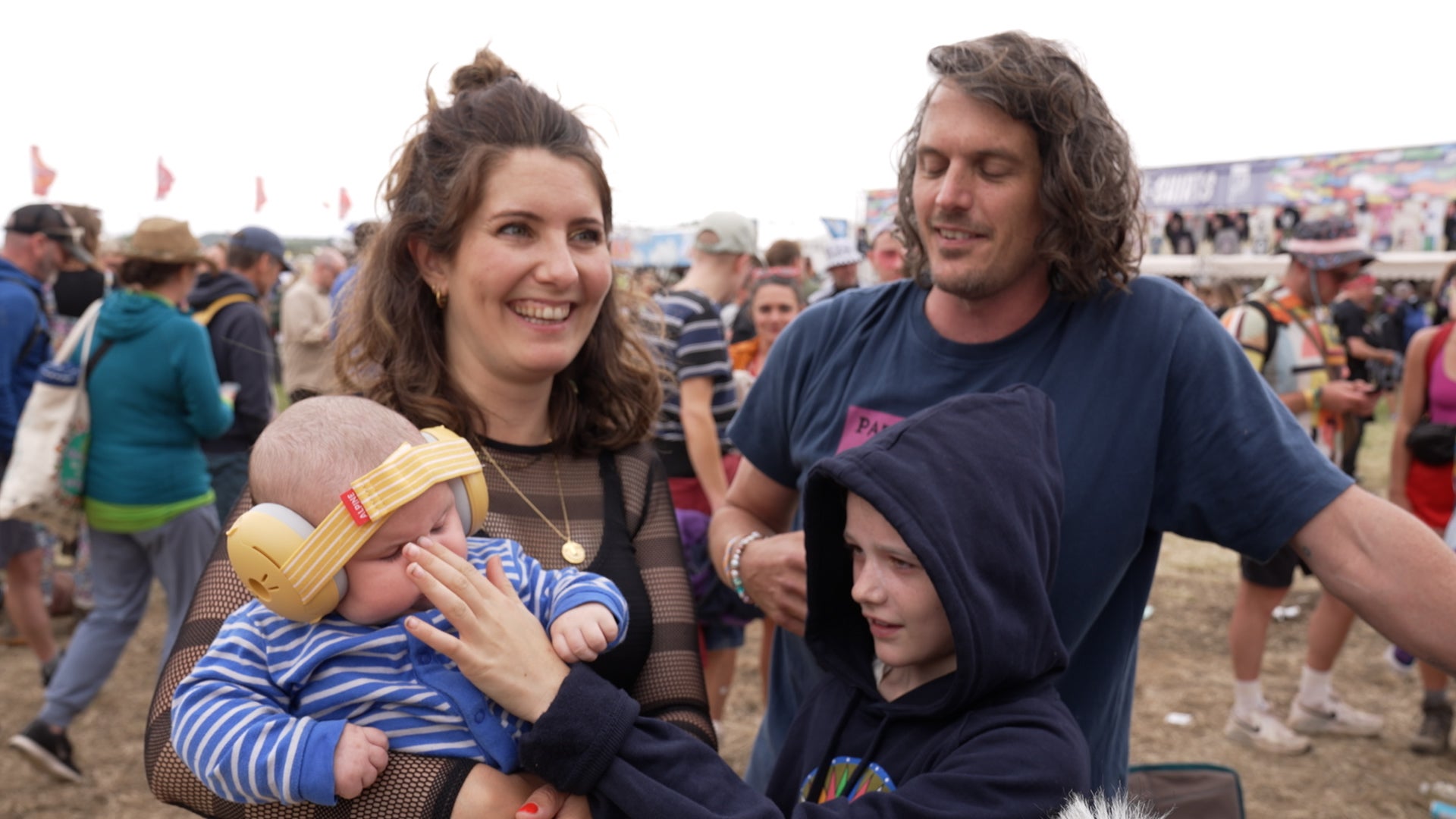 The family only made it to the festival after winning a competition (Tom Leese/PA)