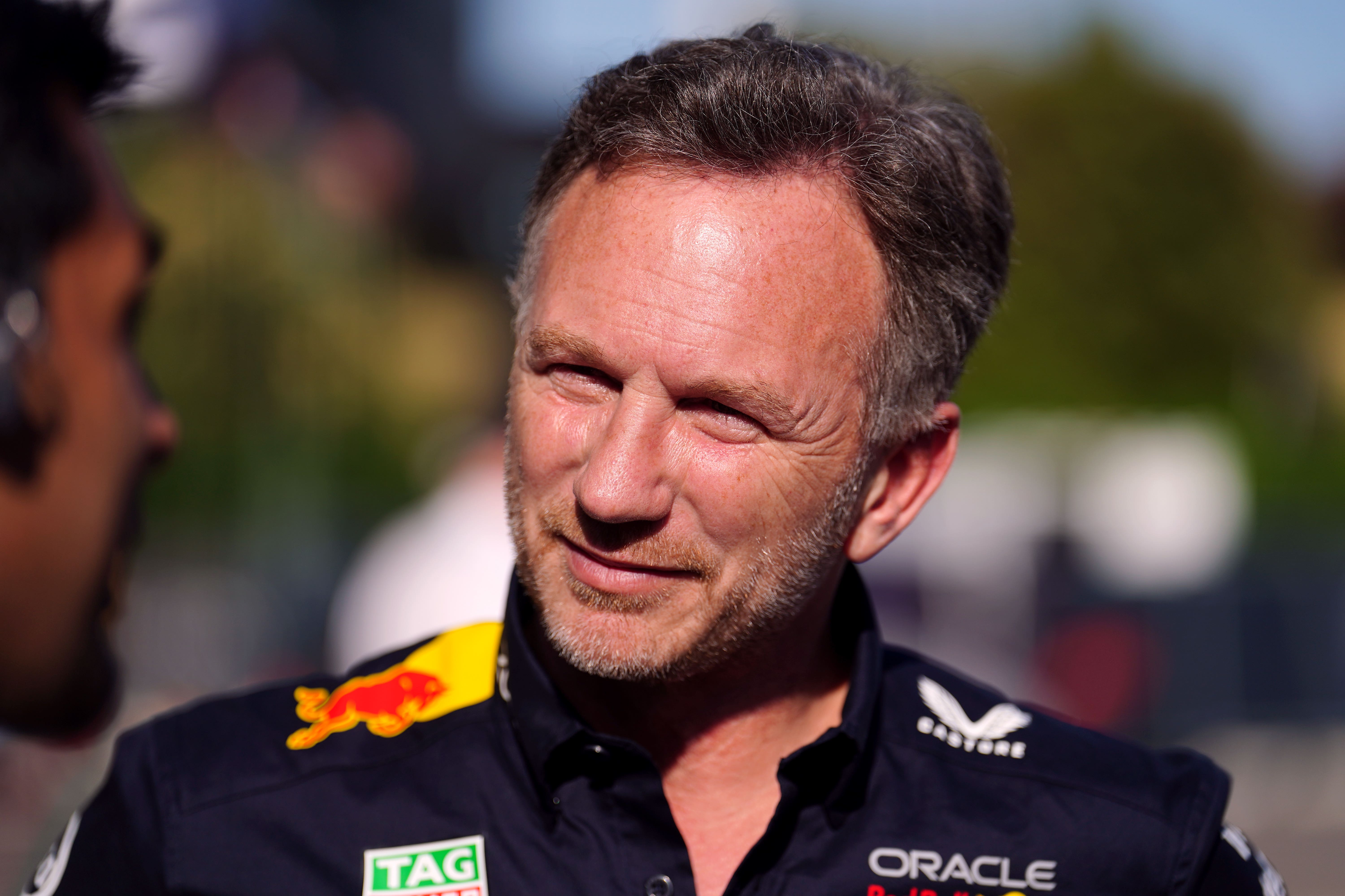 Christian Horner has denied blocking Jos Verstappen from participating in a legends’ parade (David Davies/PA)