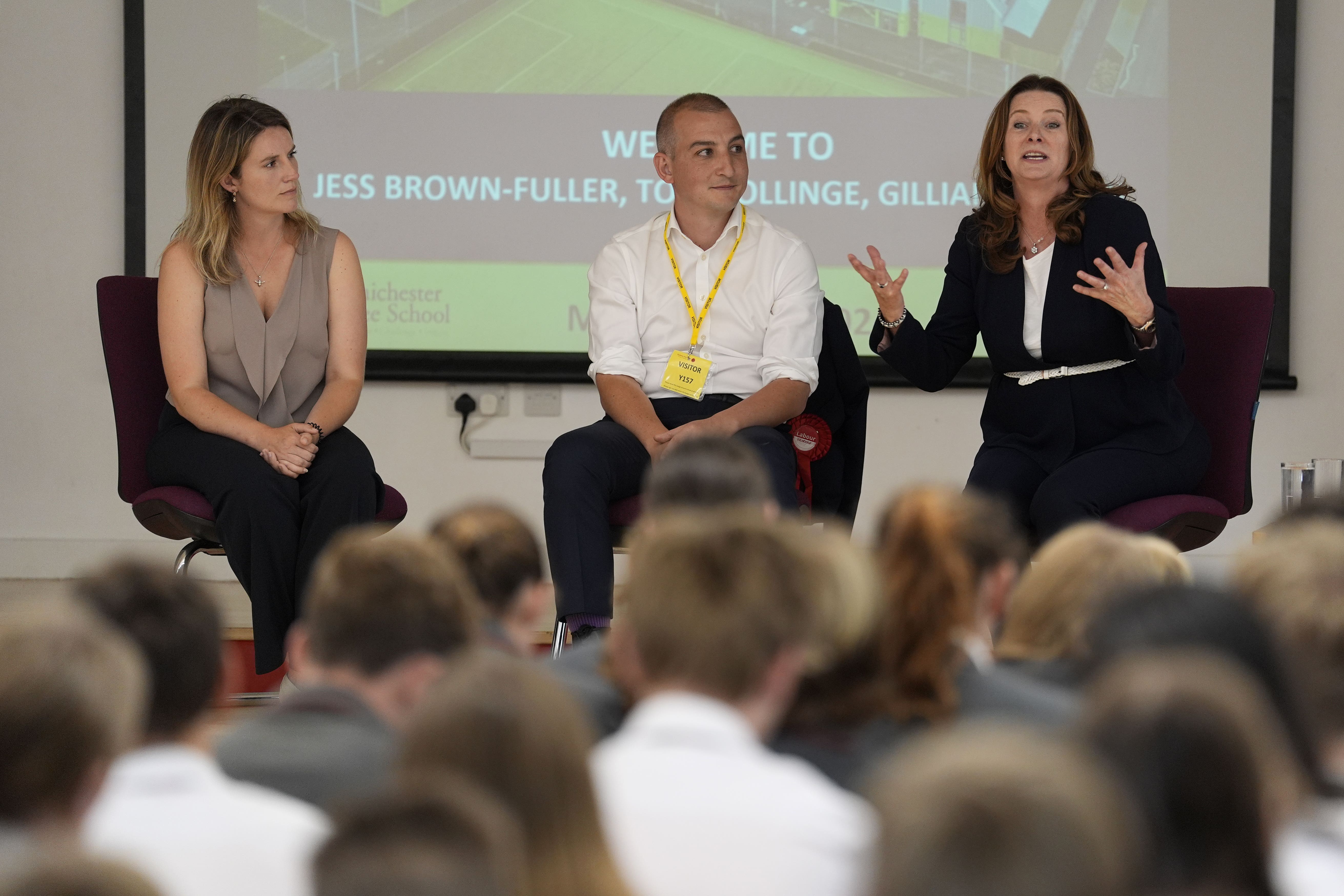 The candidates joined the mock election event at Chichester Free School (PA)