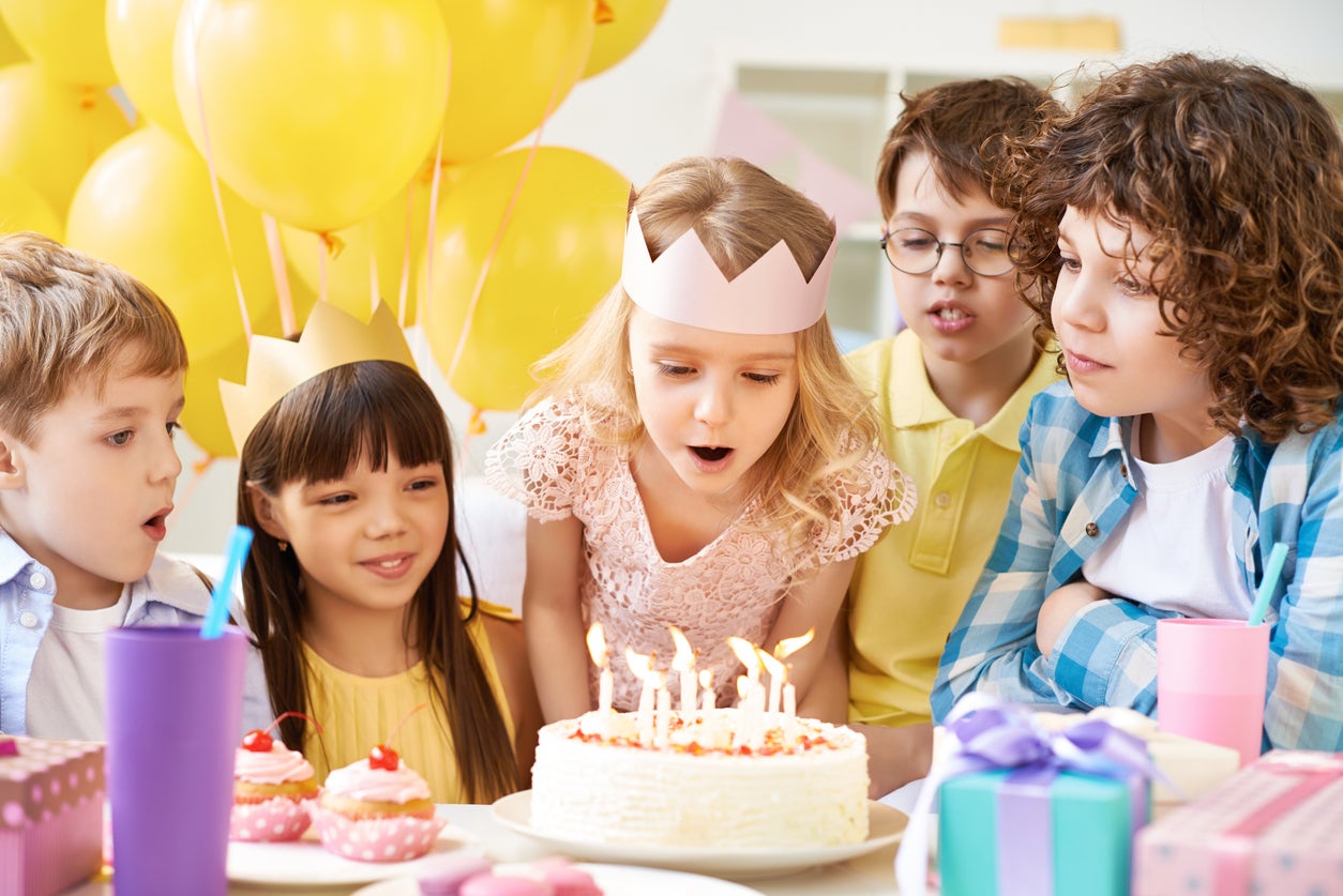 Some guests still brought presents to the seven-year-old’s birthday gathering