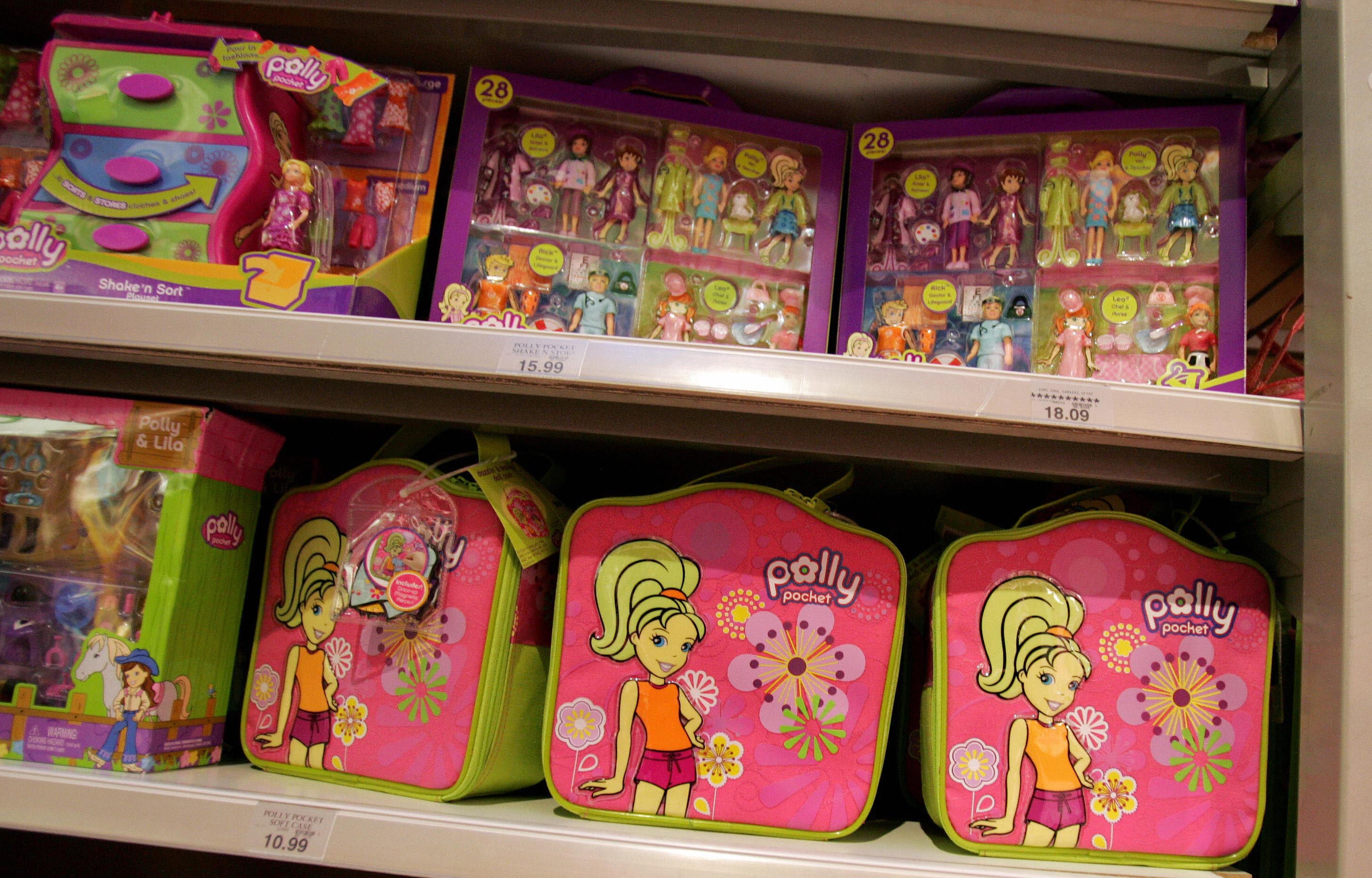 Polly Pockets on display in New York in 2007. Their creator, Chris Wiggs, died last week at 74