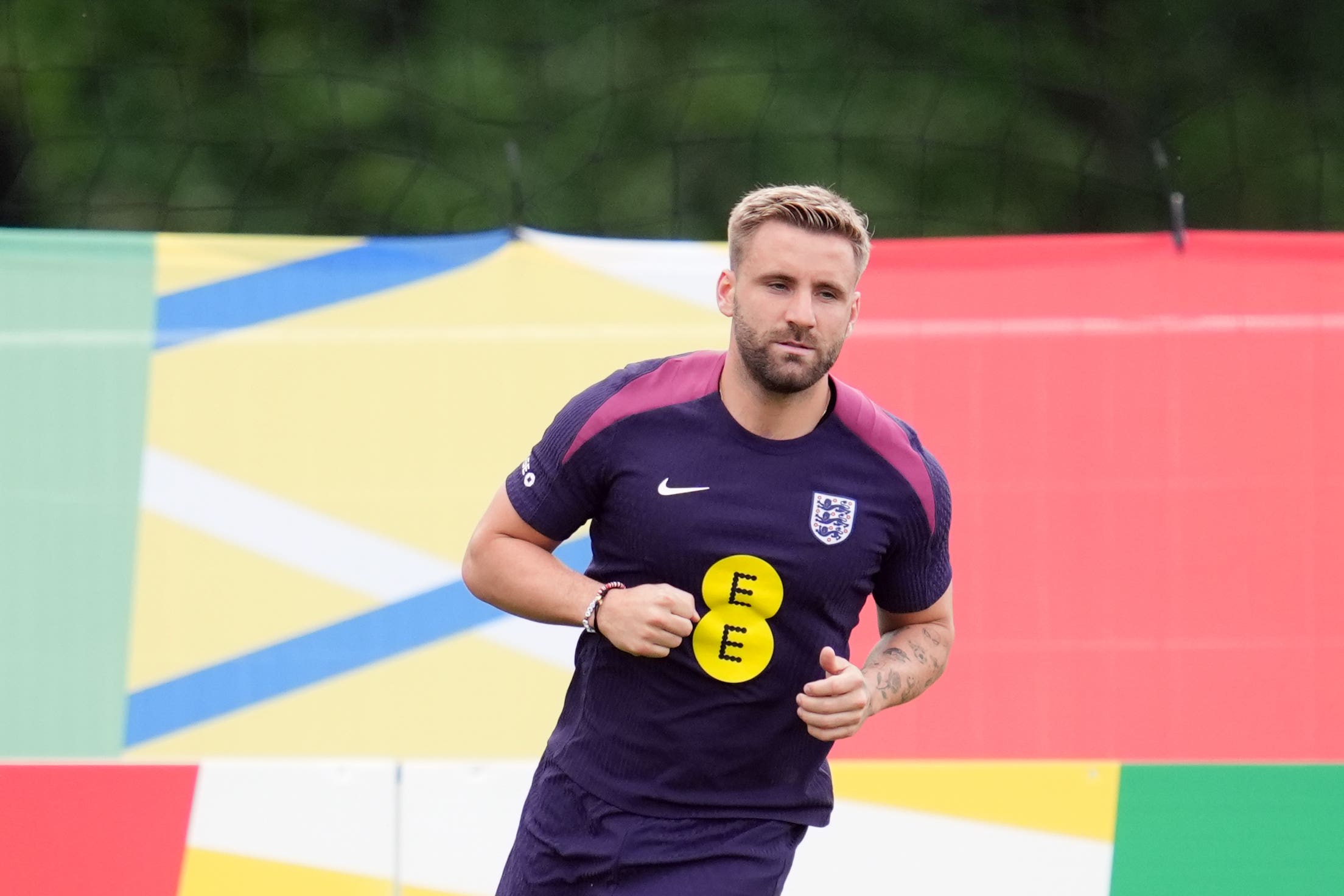 England’s Luke Shaw is not ready to start against Slovakia (Adam Davy/PA).