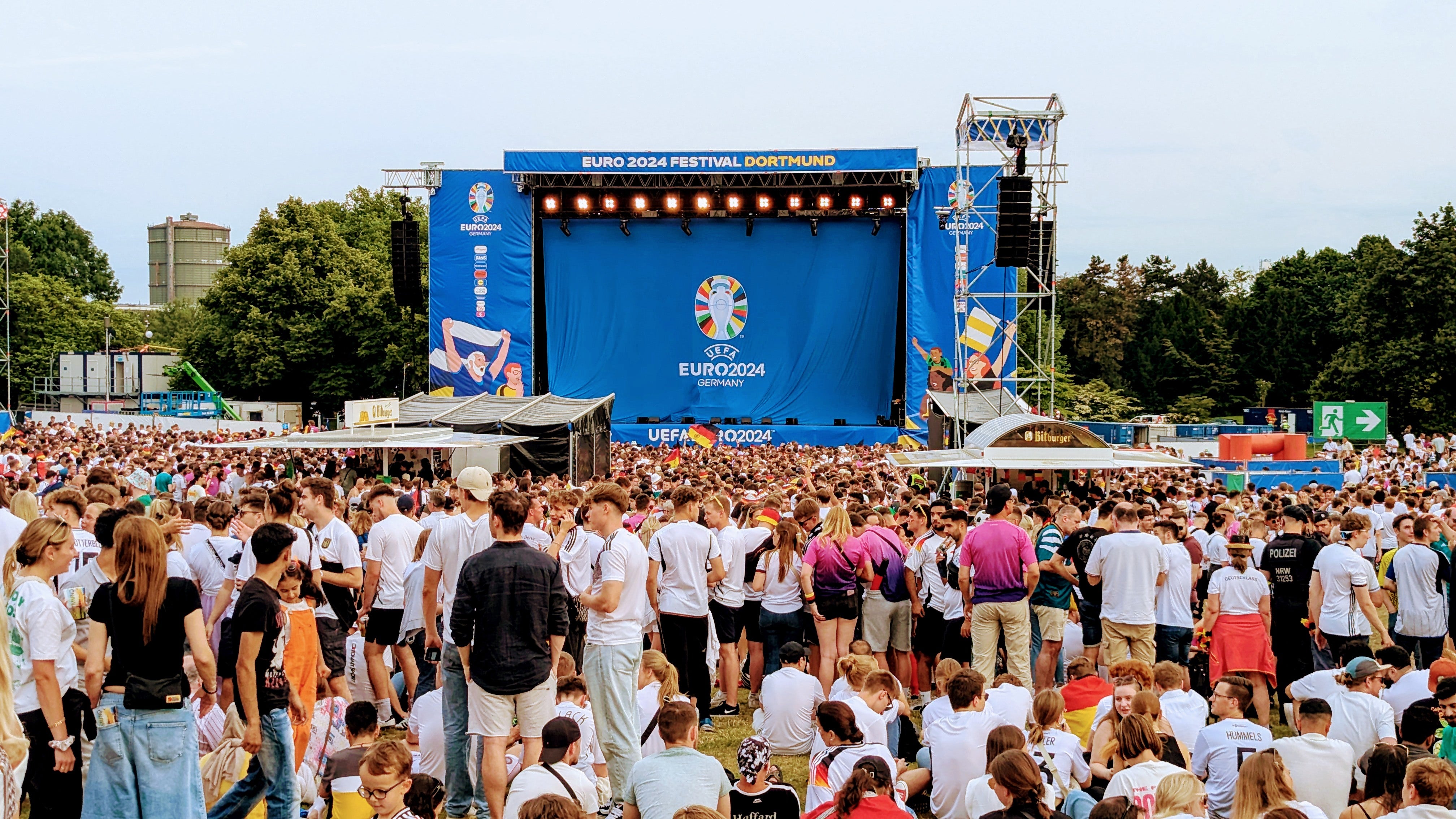 ...and gathered at the Dortmund fan park hours ahead of kick-off