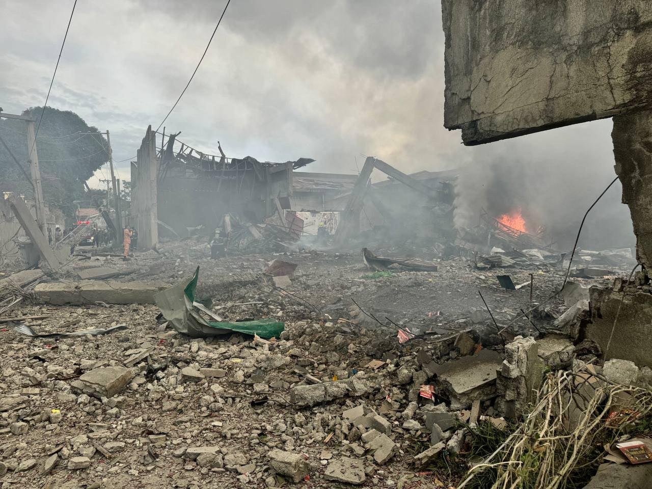 Damage caused by fireworks warehouse blast