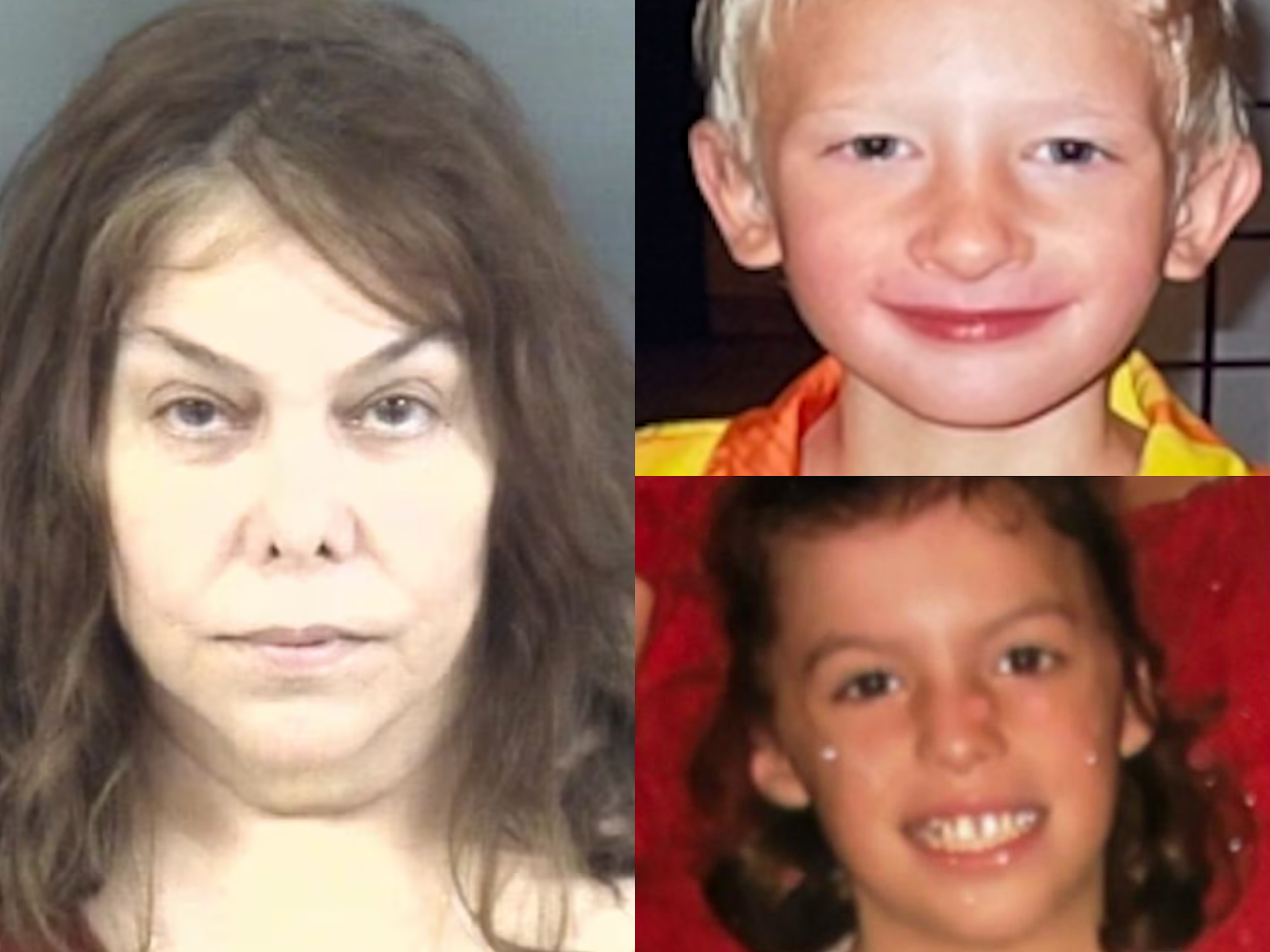 Avantae Deven (left) faces multiple charges relating to the disappearance and death of her children Blake Deven (top right) and London Deven (bottom right)