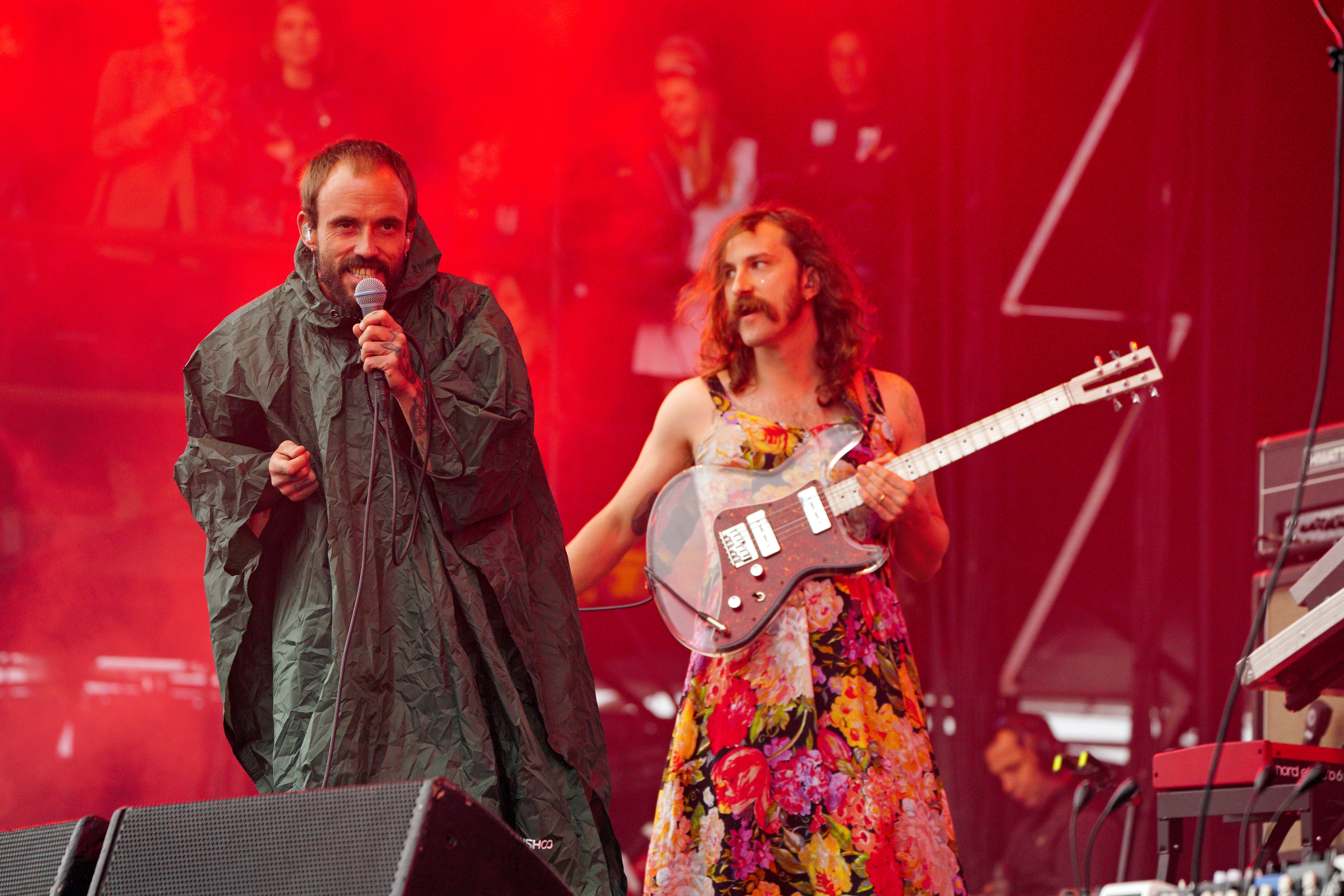 Joe Talbot, from Idles, performing on the Other Stage at the Glastonbury Festival (Ben Birchall/PA)