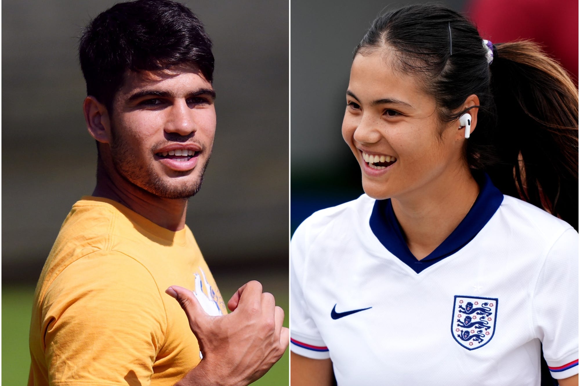 Carlos Alcaraz and Emma Raducanu will play mixed doubles at the US Open (AP)
