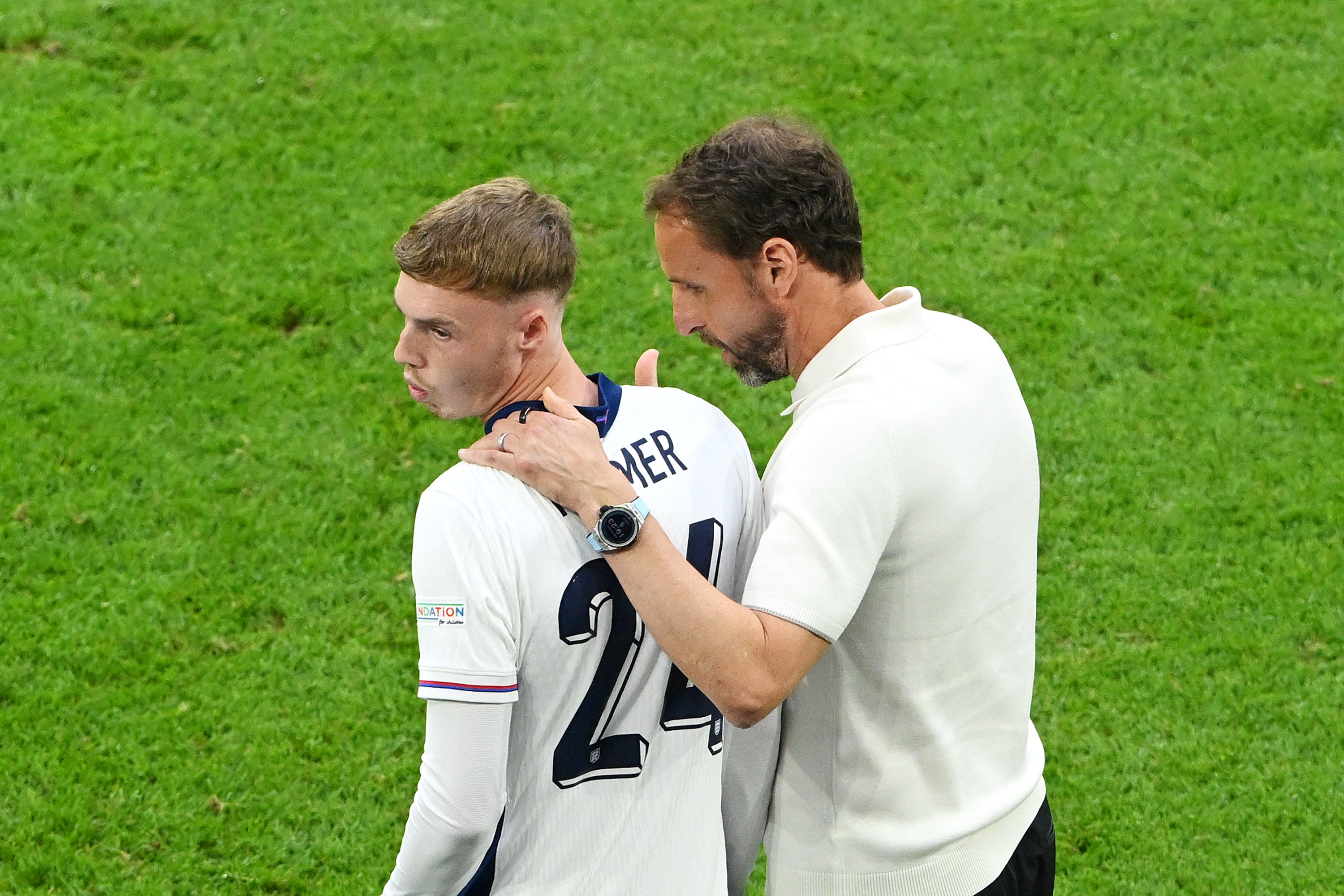 Cole Palmer was brought on as Southgate sought to change the game against Slovakia