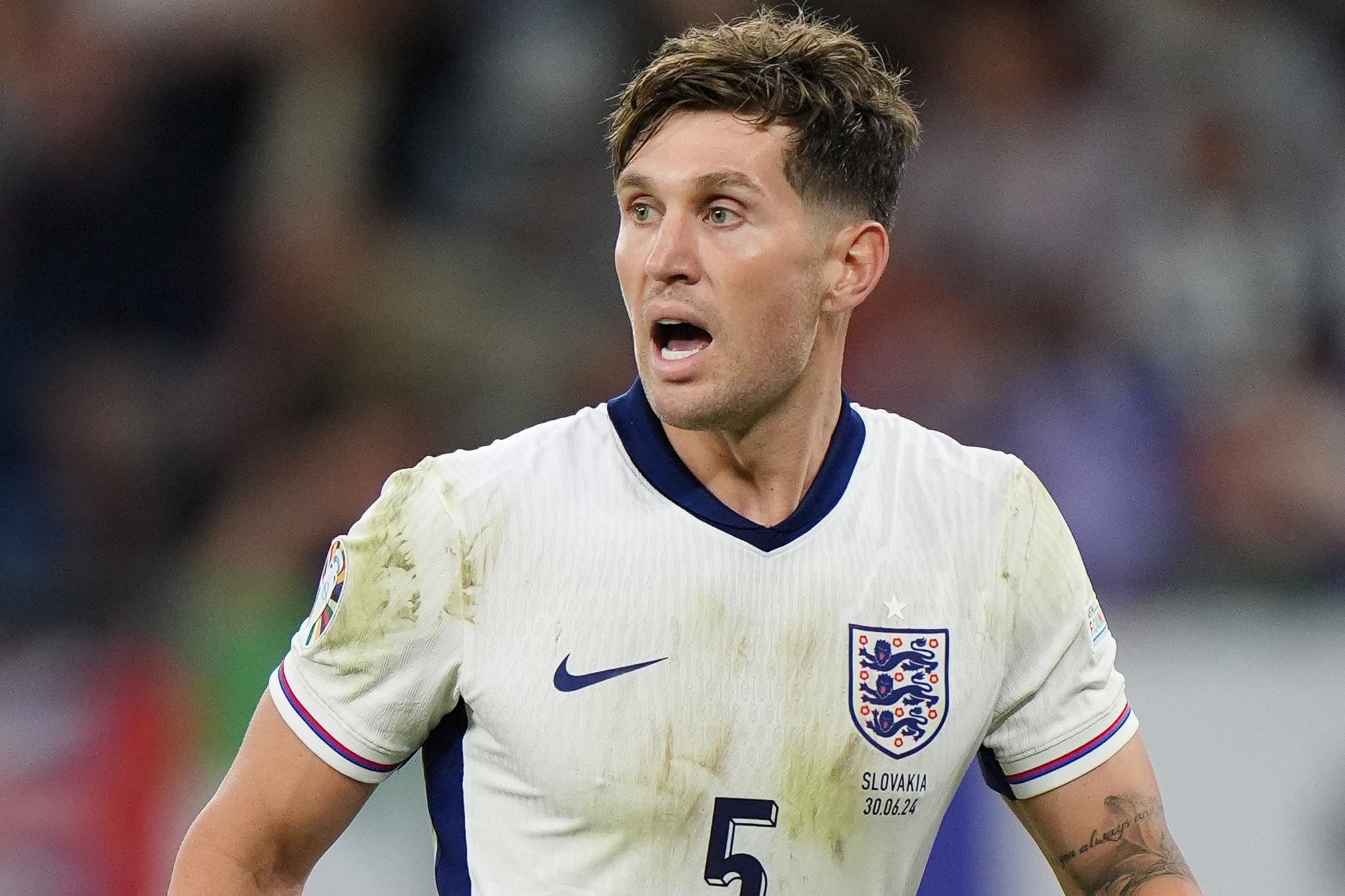 England’s John Stones during the Euro 2024 win over Slovakia (Bradley Collyer/PA)