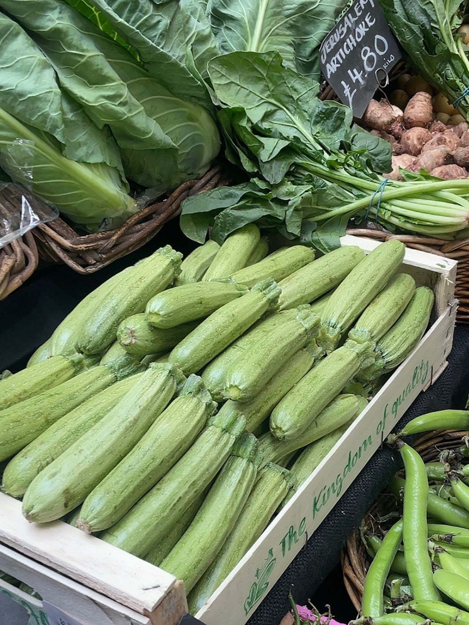 Seasonal veg should never be an afterthought, such as this Sicilian Romana variety from Borough’s Hickson & Daughter