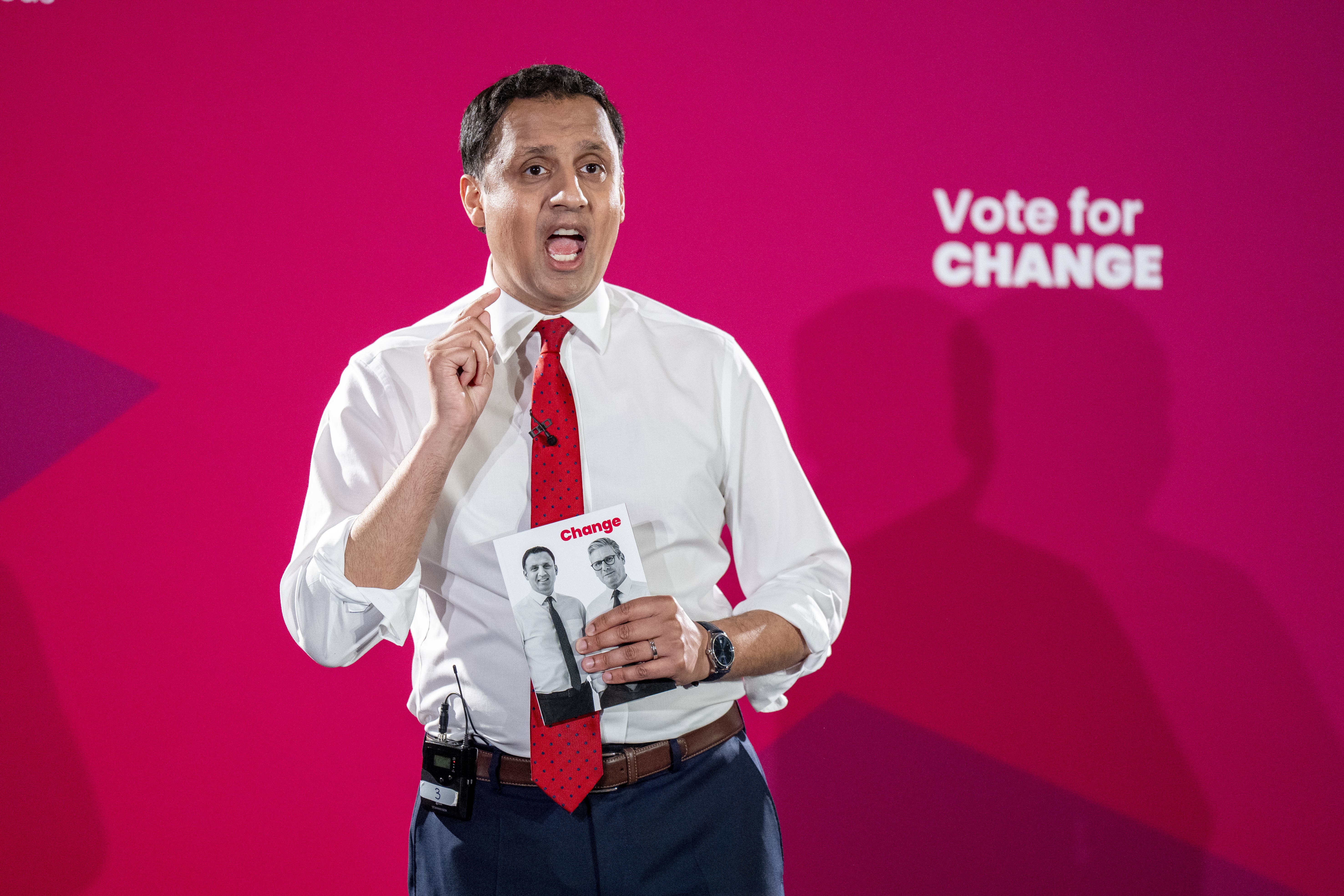 Anas Sarwar sought to highlight Labour’s green prosperity plan (Jane Barlow/PA)