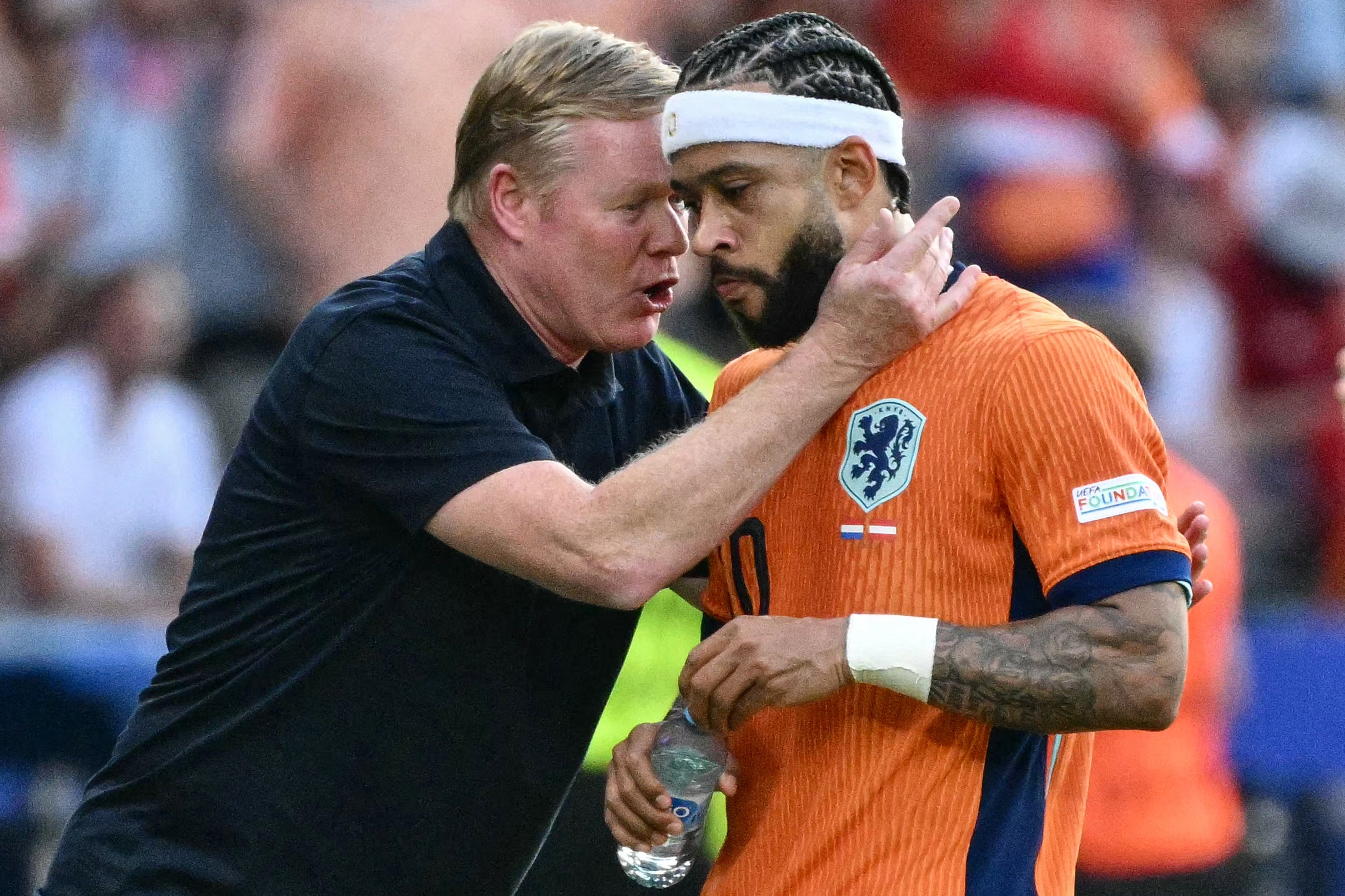 Koeman and Depay at Euro 2024