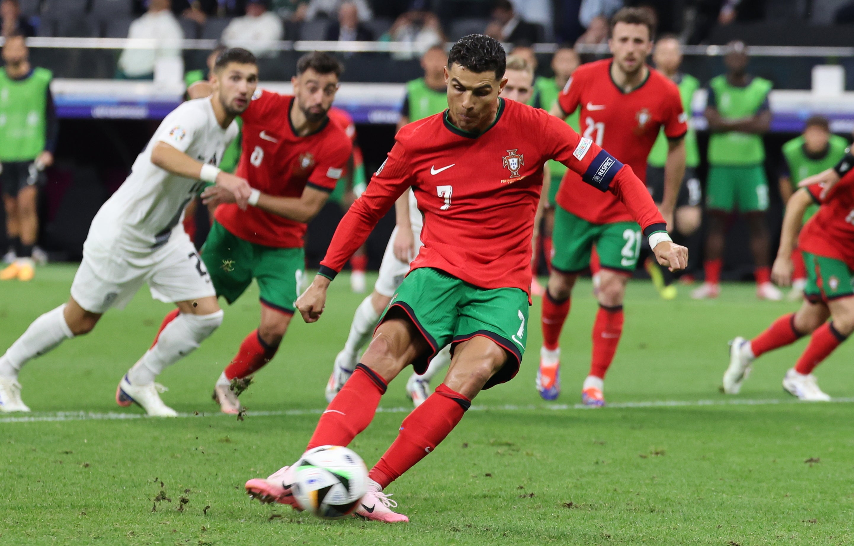 Ronaldo’s extra-time penalty was saved by Jan Oblak