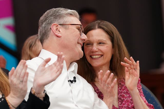 <p>Keir Starmer and his wife, Victoria </p>