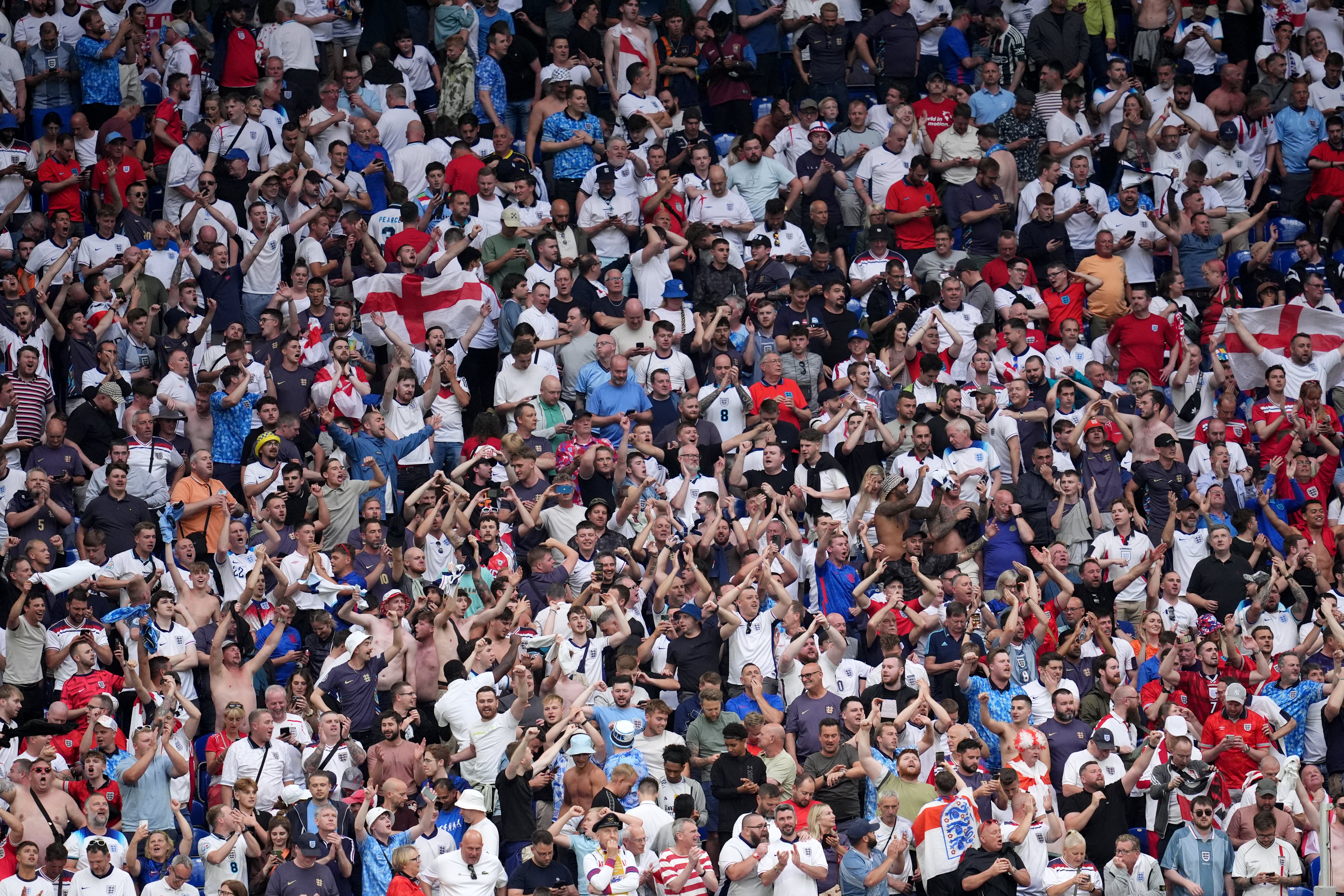 England fans during Euro 2024