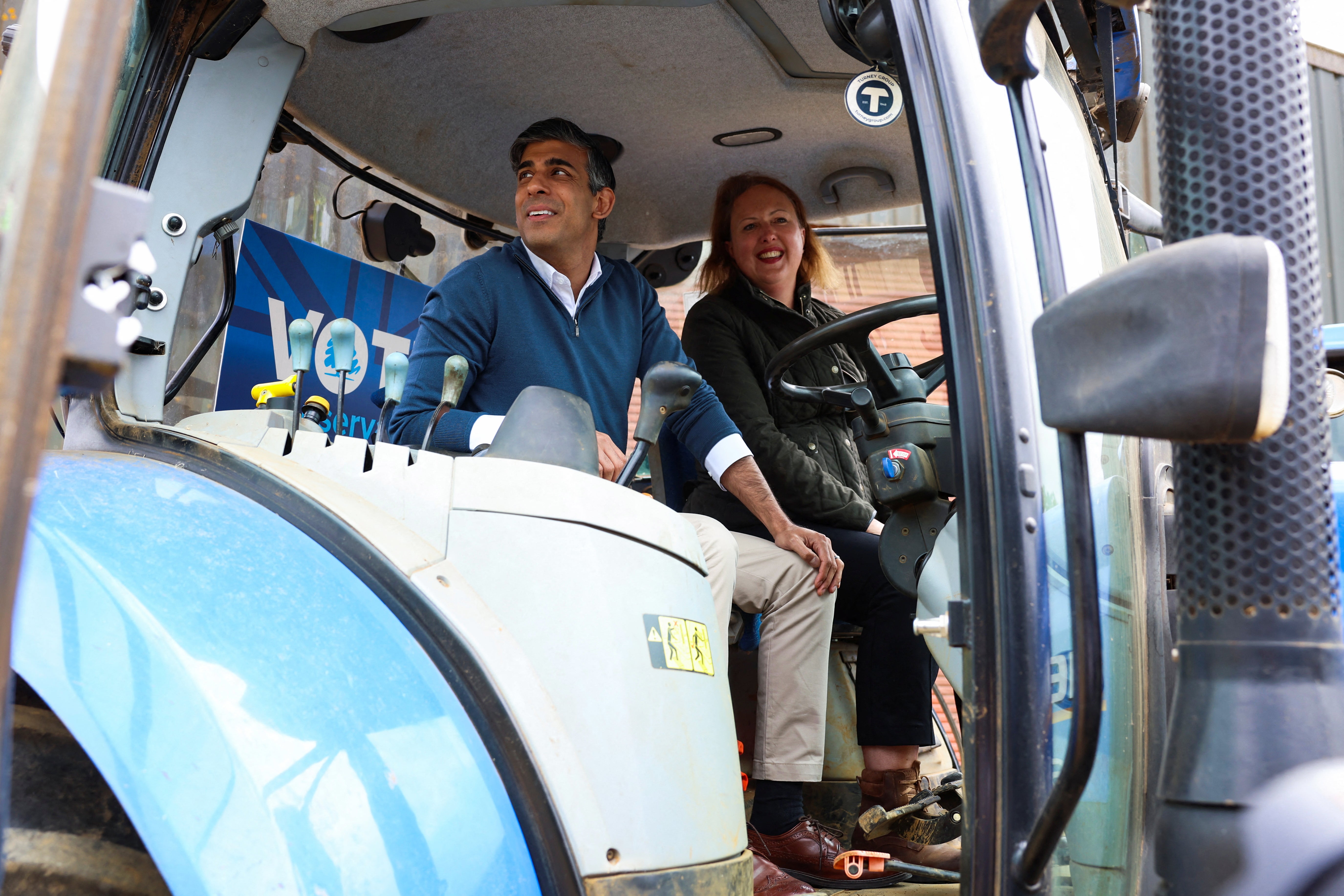 Rishi Sunak with Victoria Prentis in early July 2024