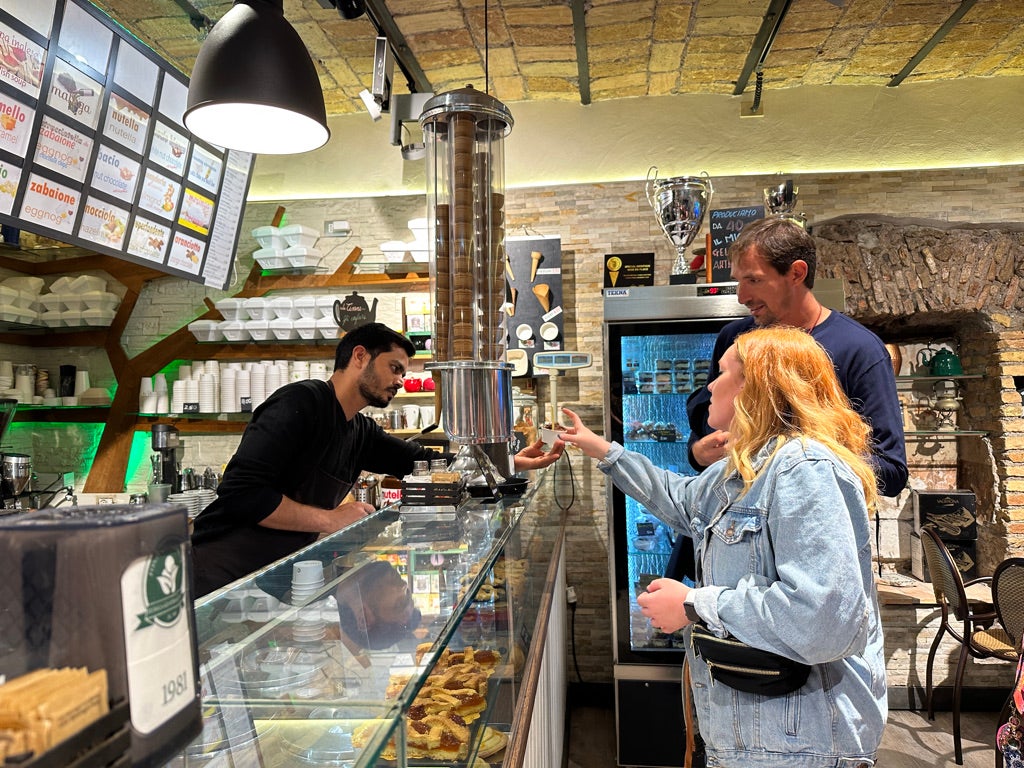 Gelato and coffee rounded off the tour