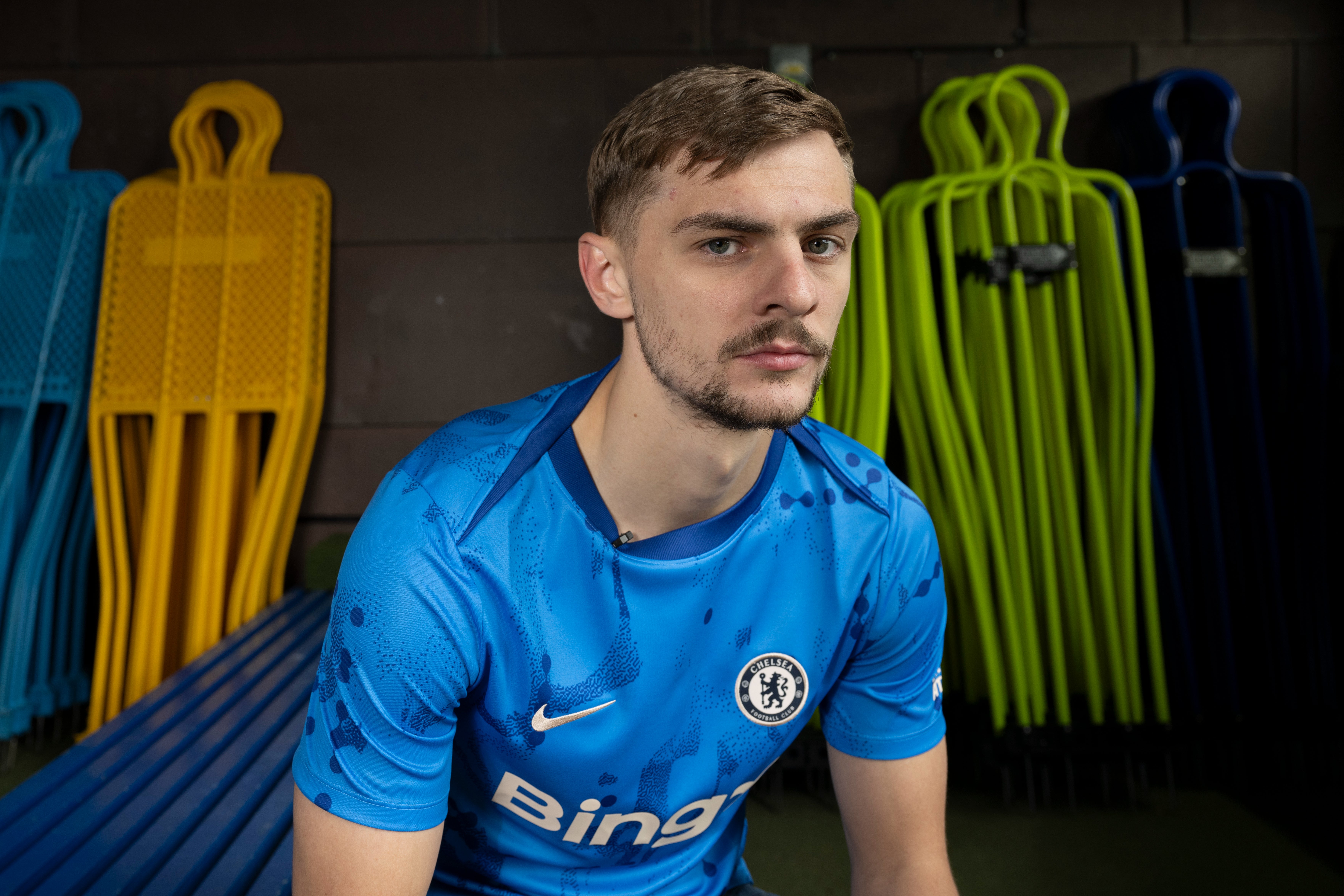 Chelsea unveil new signing Kiernan Dewsbury-Hall at Cobham Training Ground