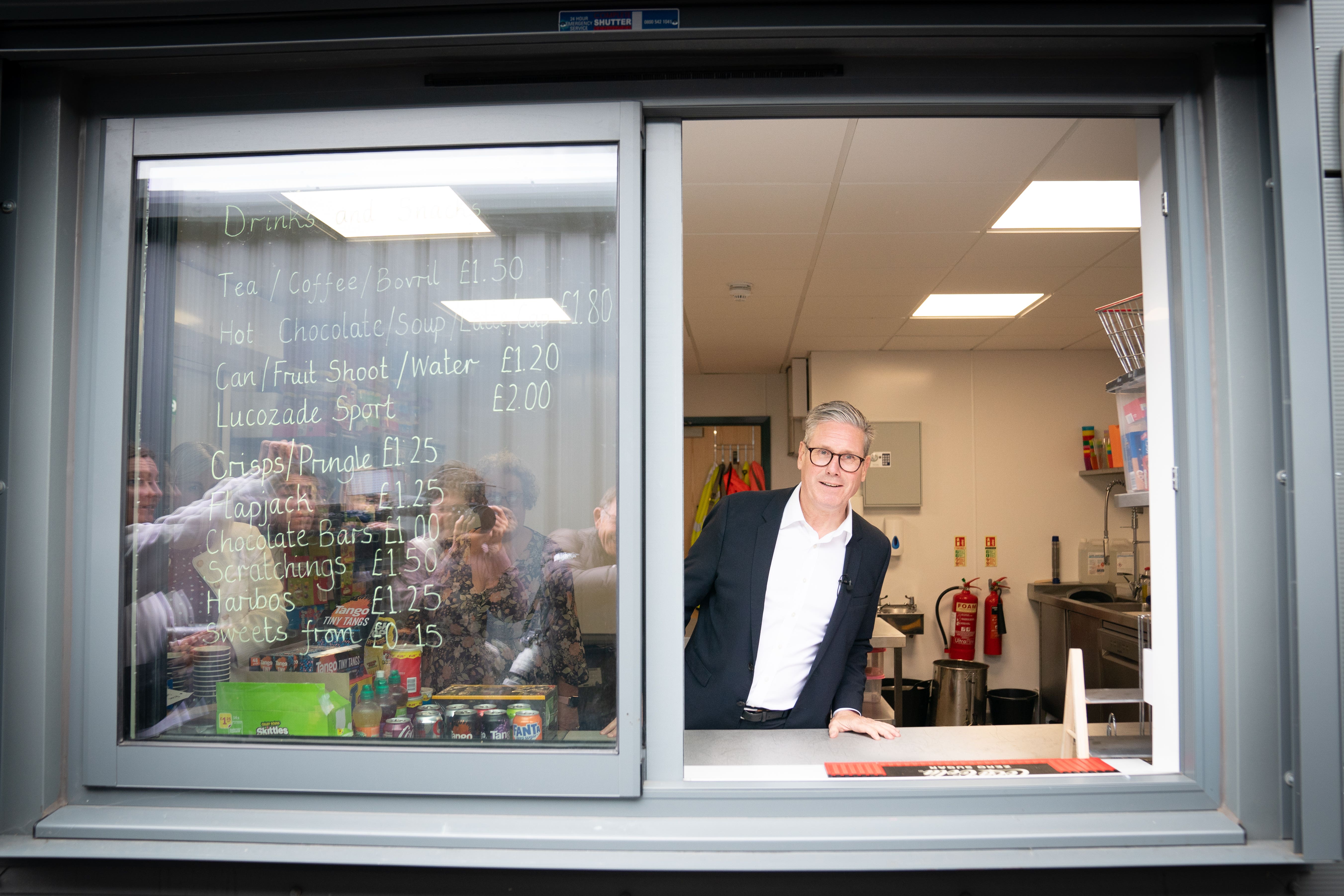 Sir Keir Starmer, pictured here at Hucknall Town Football Club (Stefan Rousseau/PA)