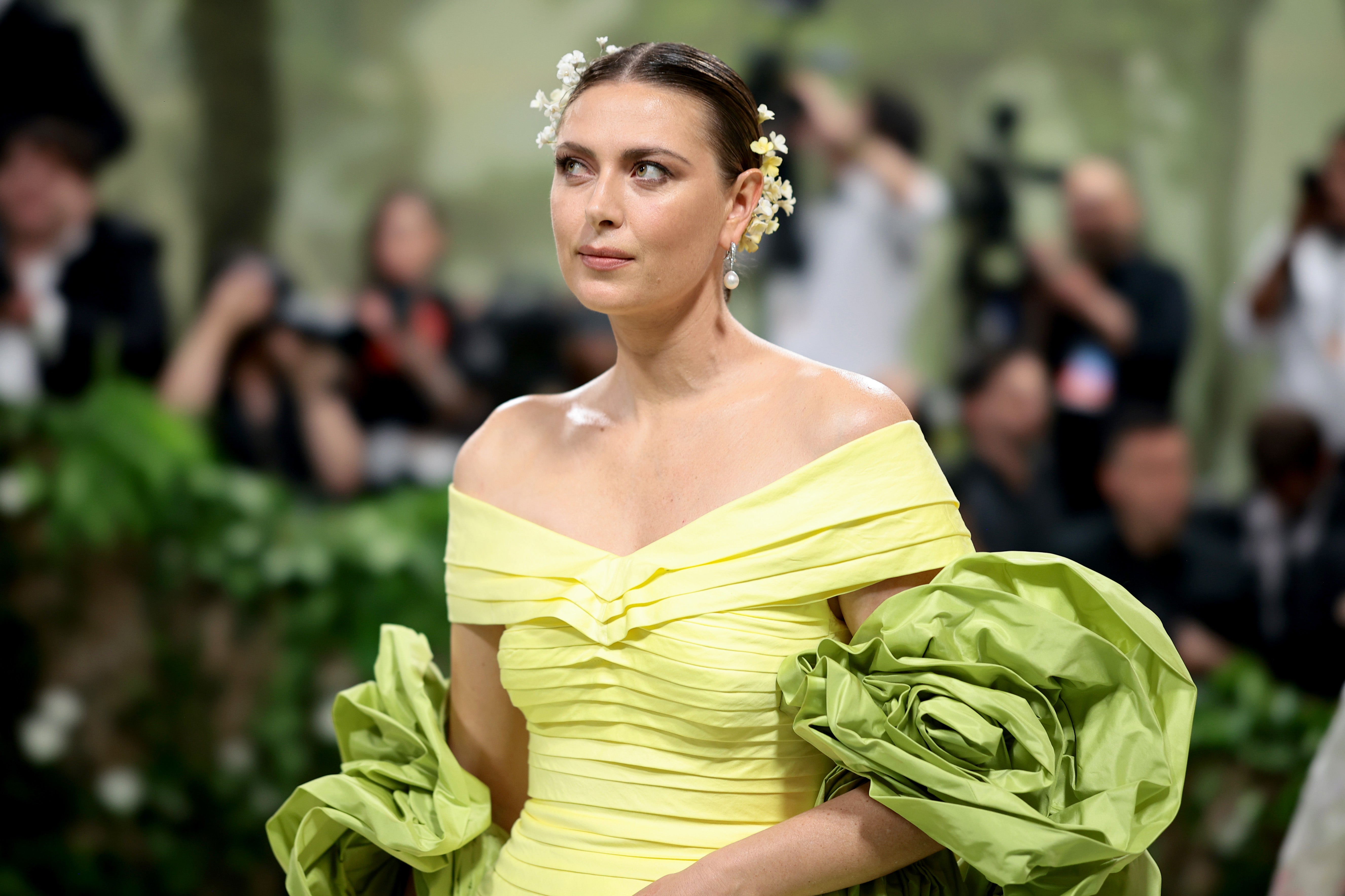 Retired Russian tennis player Sharapova at the Met Gala in May