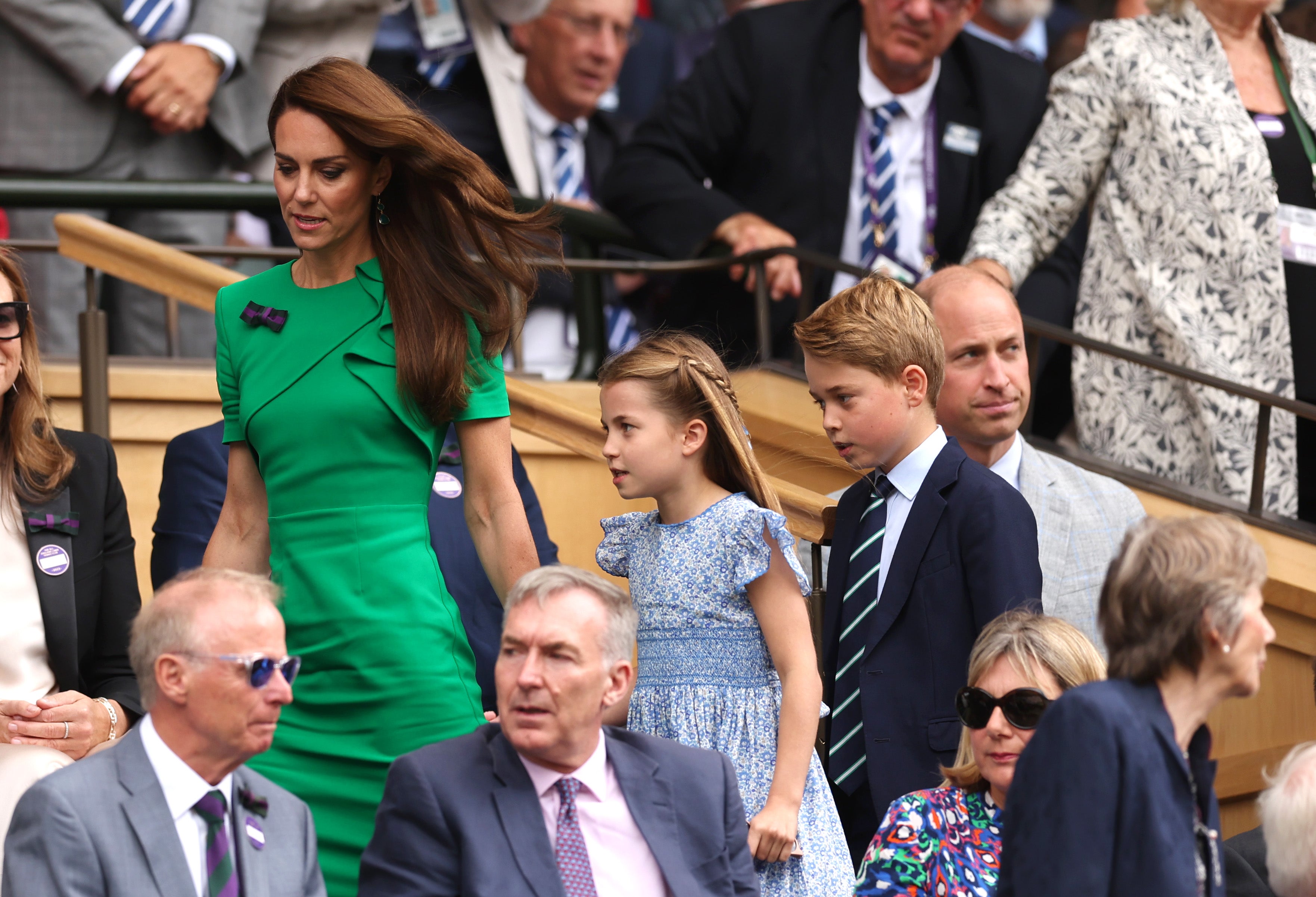 Prince and Princess of Wales in the Royal Box at Wimbledon last year