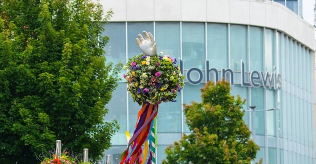 The Lammas tradition sees a big white glove held above Exeter