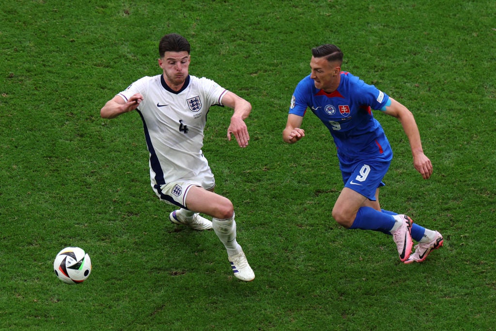 Declan Rice against Slovakia