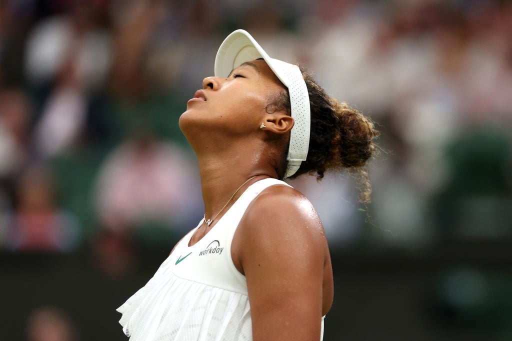 Naomi Osaka was beaten on Centre Court