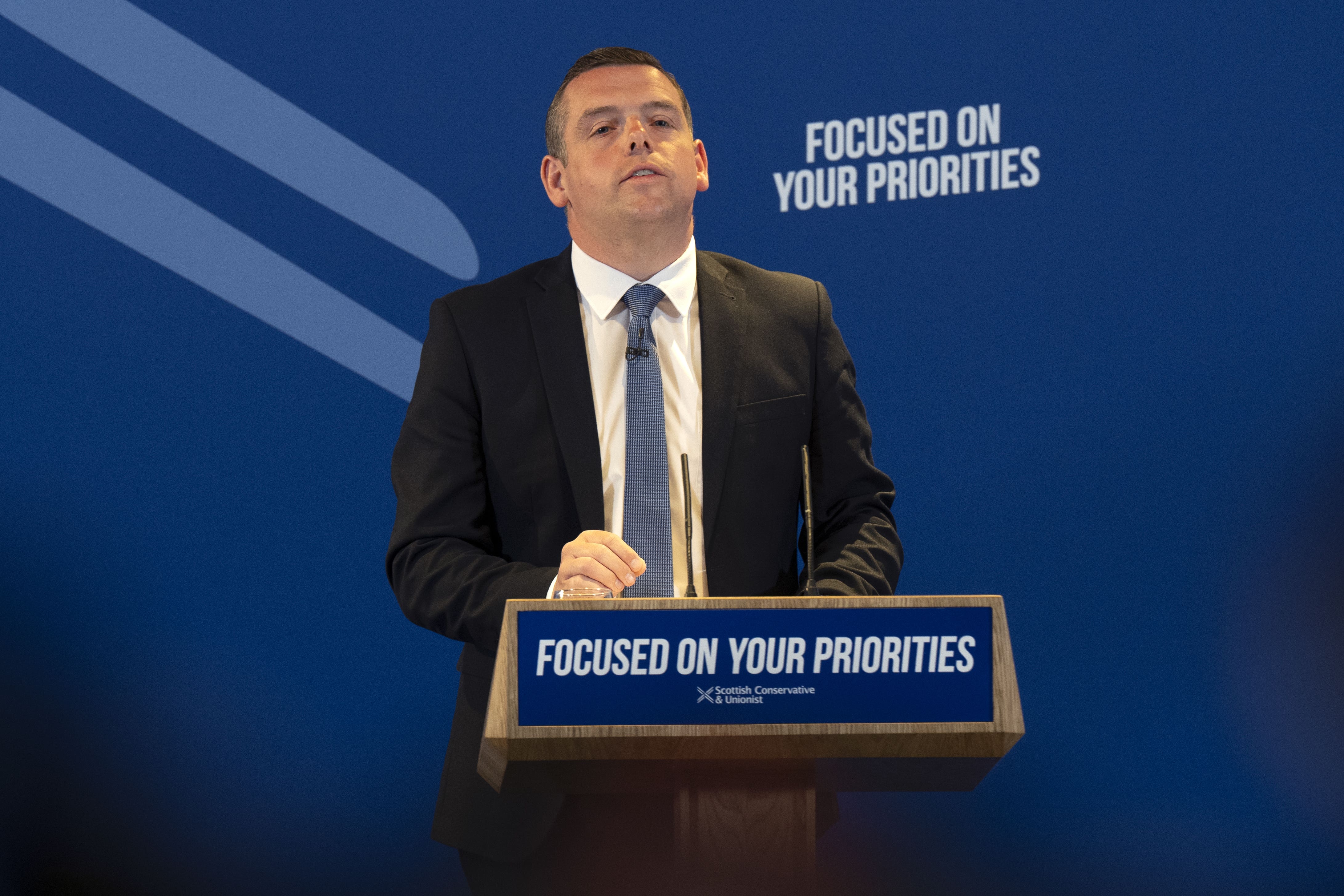 Douglas Ross said voters can end the independence debate with a vote for his party (Jane Barlow/PA)