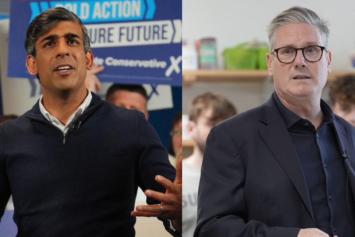 Conservative leader Rishi Sunak (L) and Labour leader Sir Keir Starmer (R) (Jonathan Brady/Stefan Rousseau/PA)