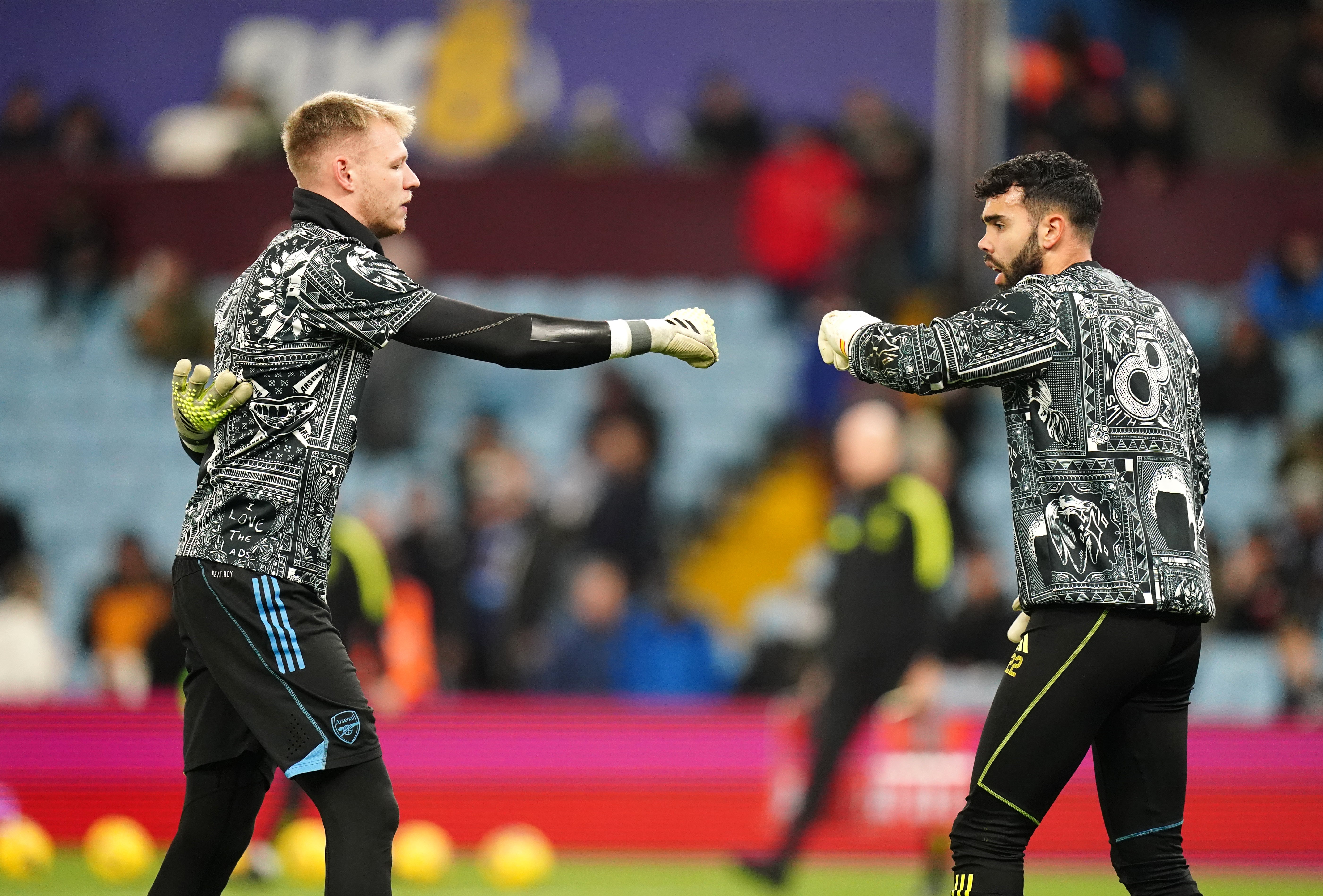 David Raya (right) has become Arsenal’s first choice ahead of Aaron Ramsdale (left) (Nick Potts/PA)