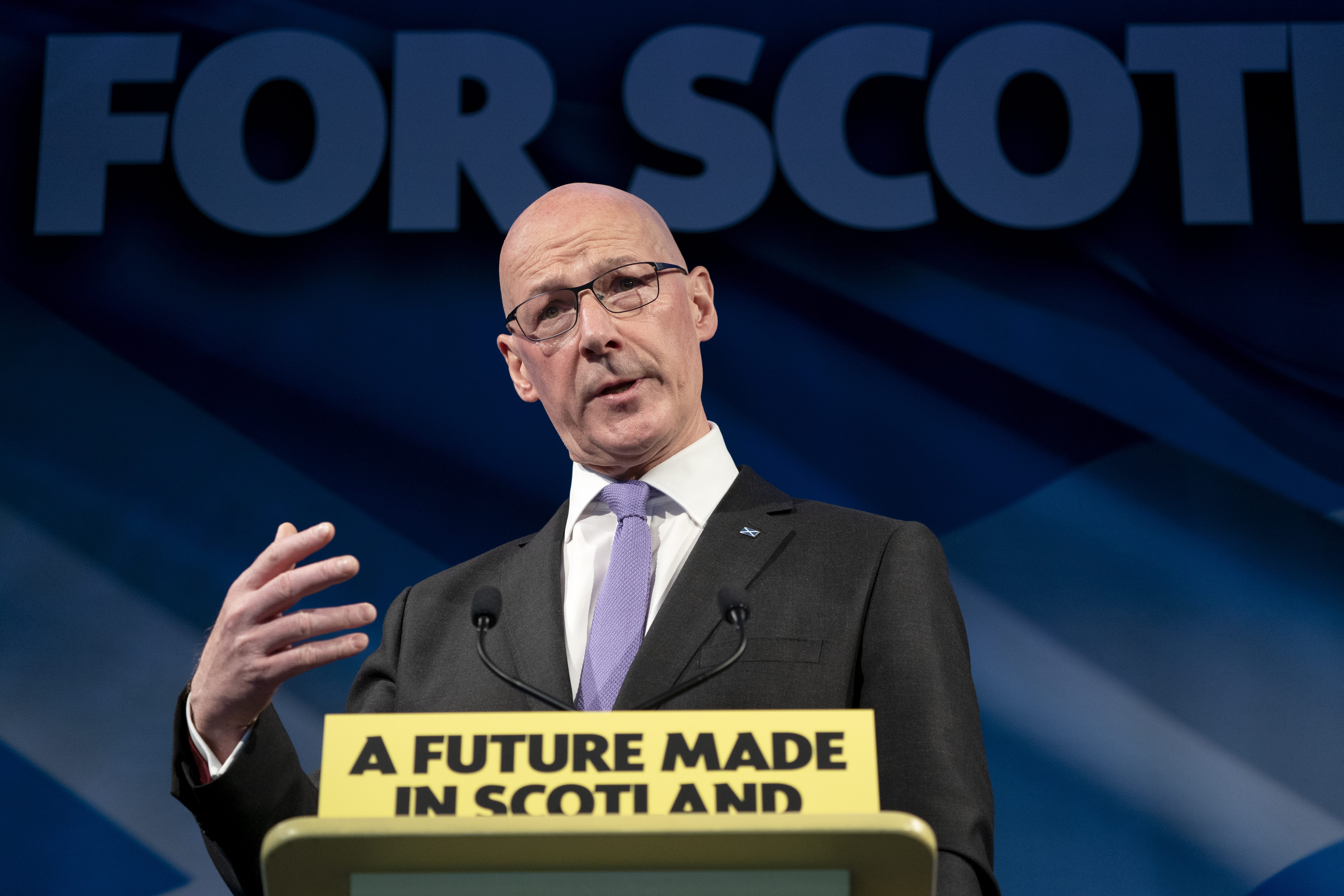 A picture of John Swinney shared online has been digitally altered (PA)