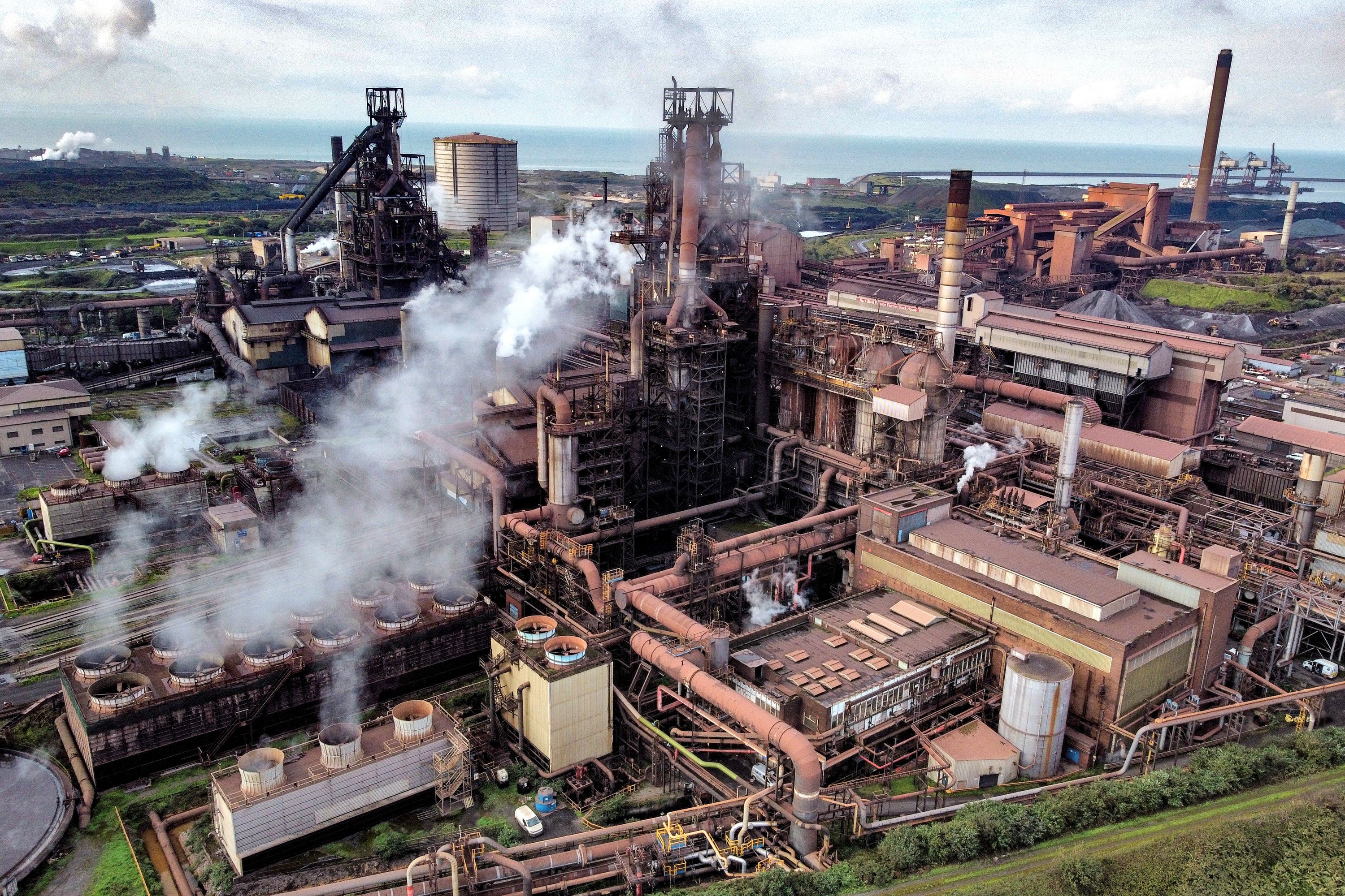 The decommissioning of Blast Furnace 5 started immediately after the last liquid iron was produced on Thursday (Ben Birchall/PA)