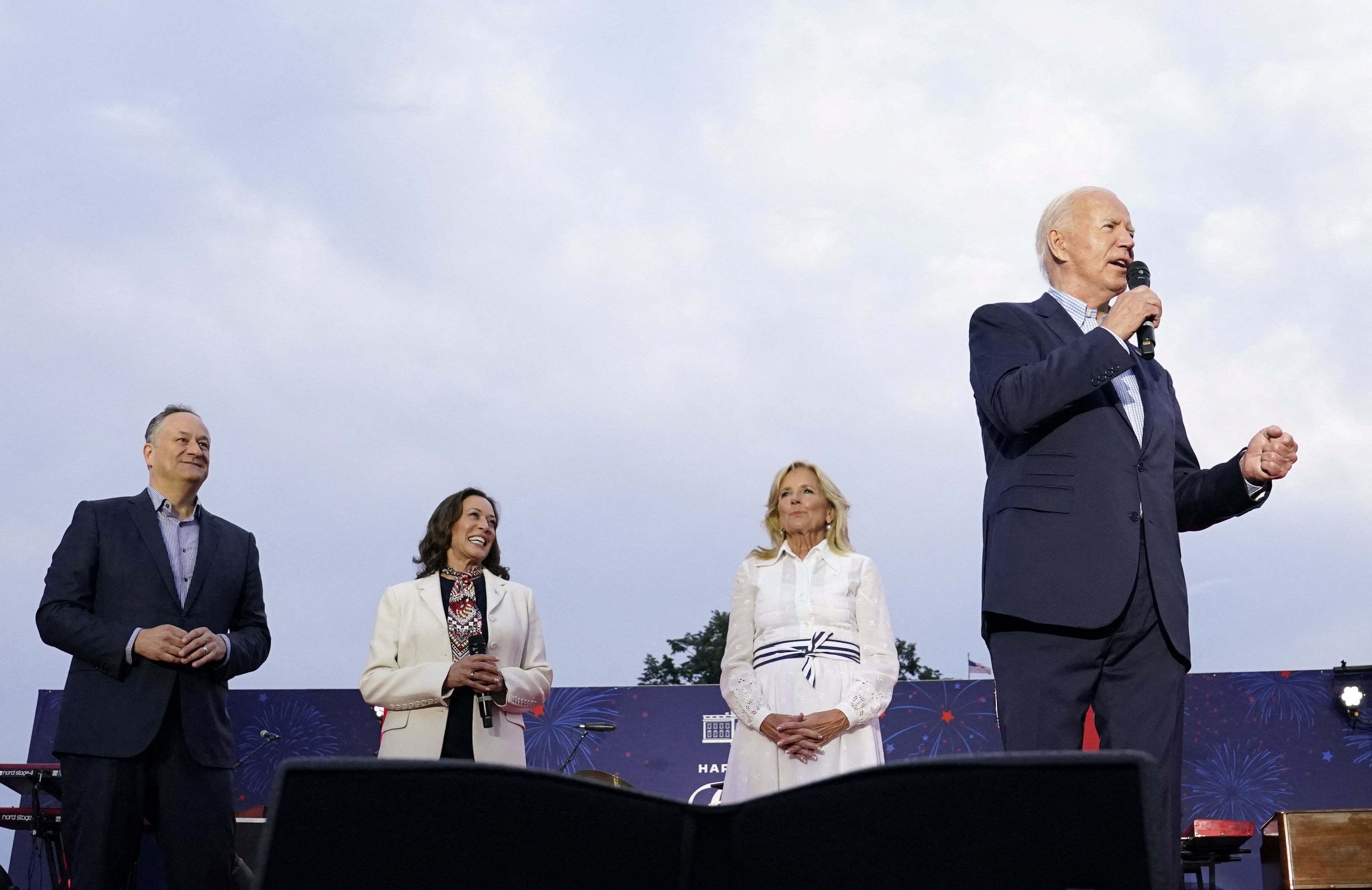 Biden’s second slip of the day occured on the White House South Lawn