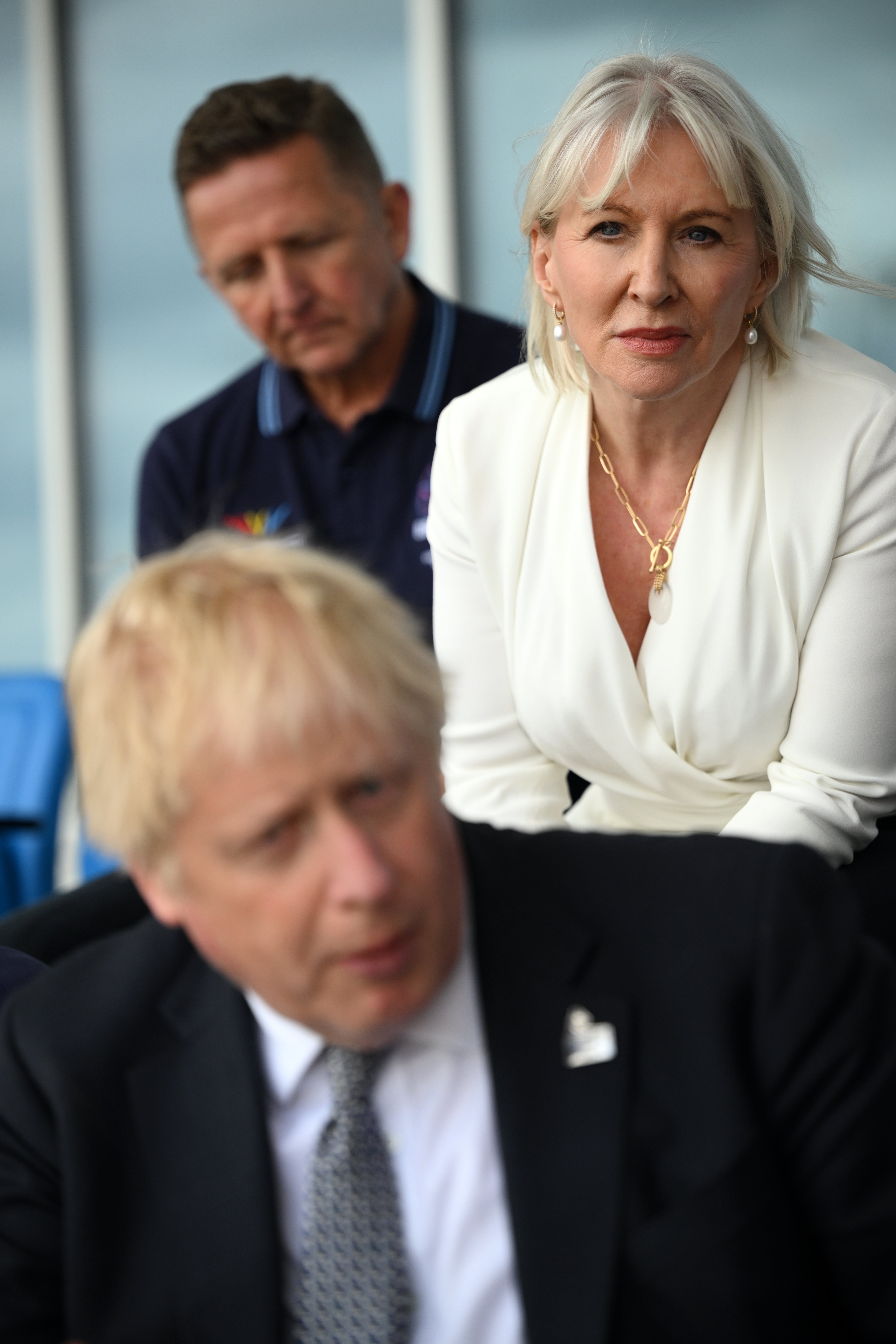 Former prime minister Boris Johnson and former culture secretary Nadine Dorries (Oli Scarff/PA)