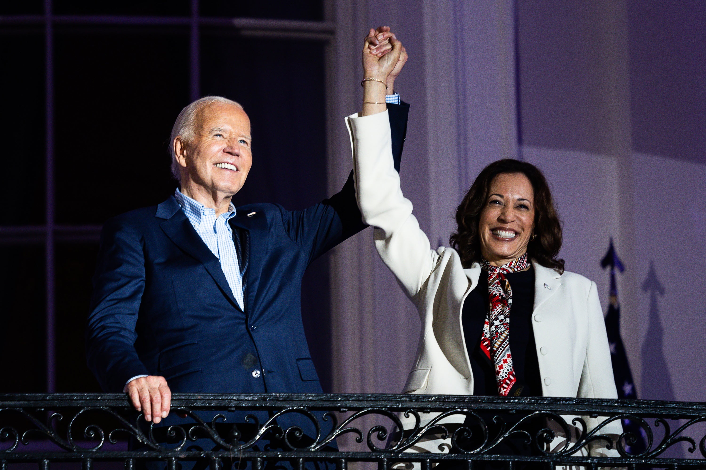 Harris has been tipped as a potential Biden replacement, while the president mantains he won’t be ‘pushed out’