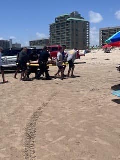 Border Patrol Laredo Sector officers helped a shark attack victim on South Padre Beach on July 4