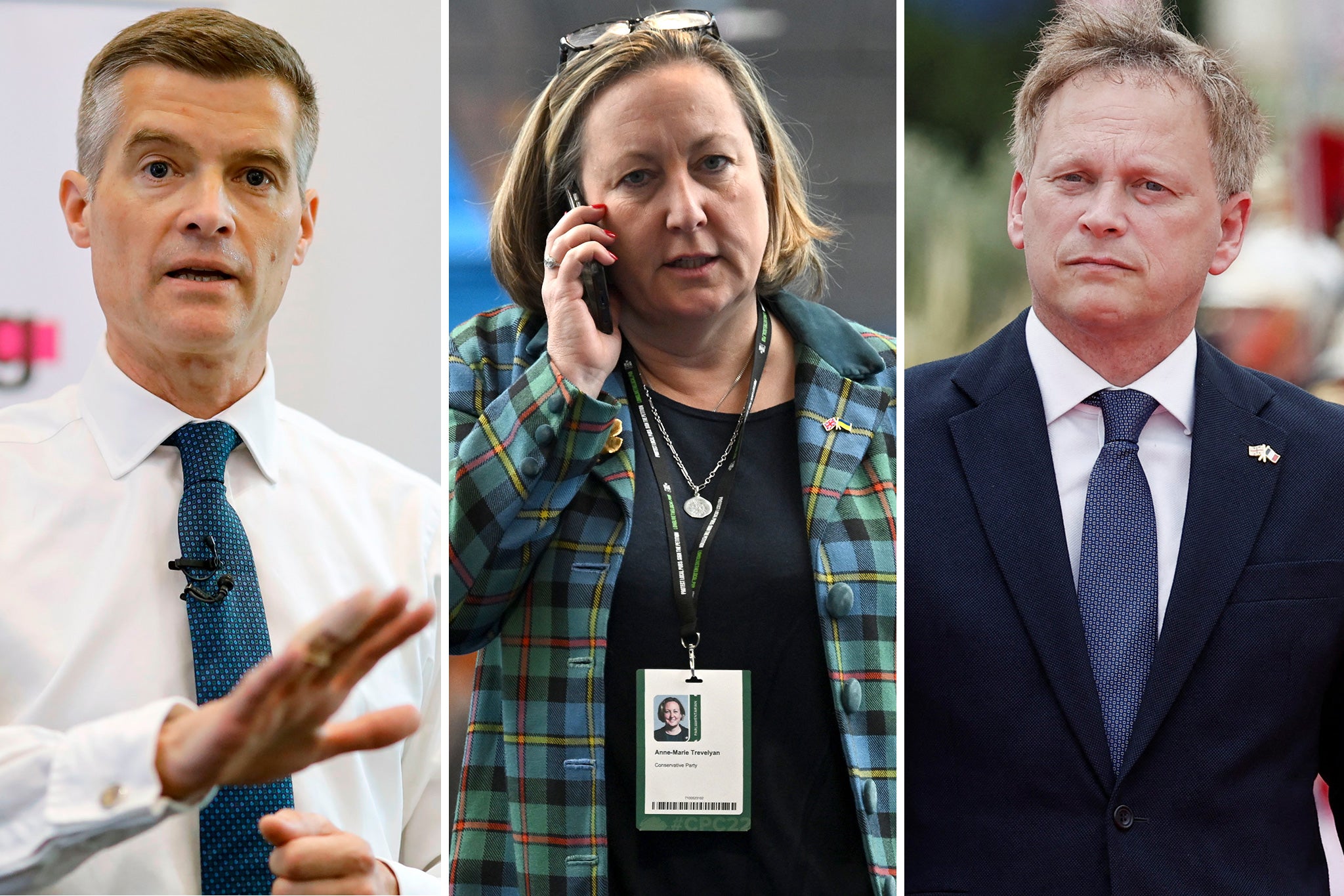 Left to right, Mark Harper, Anne-Marie Trevelyan and Grant Shapps