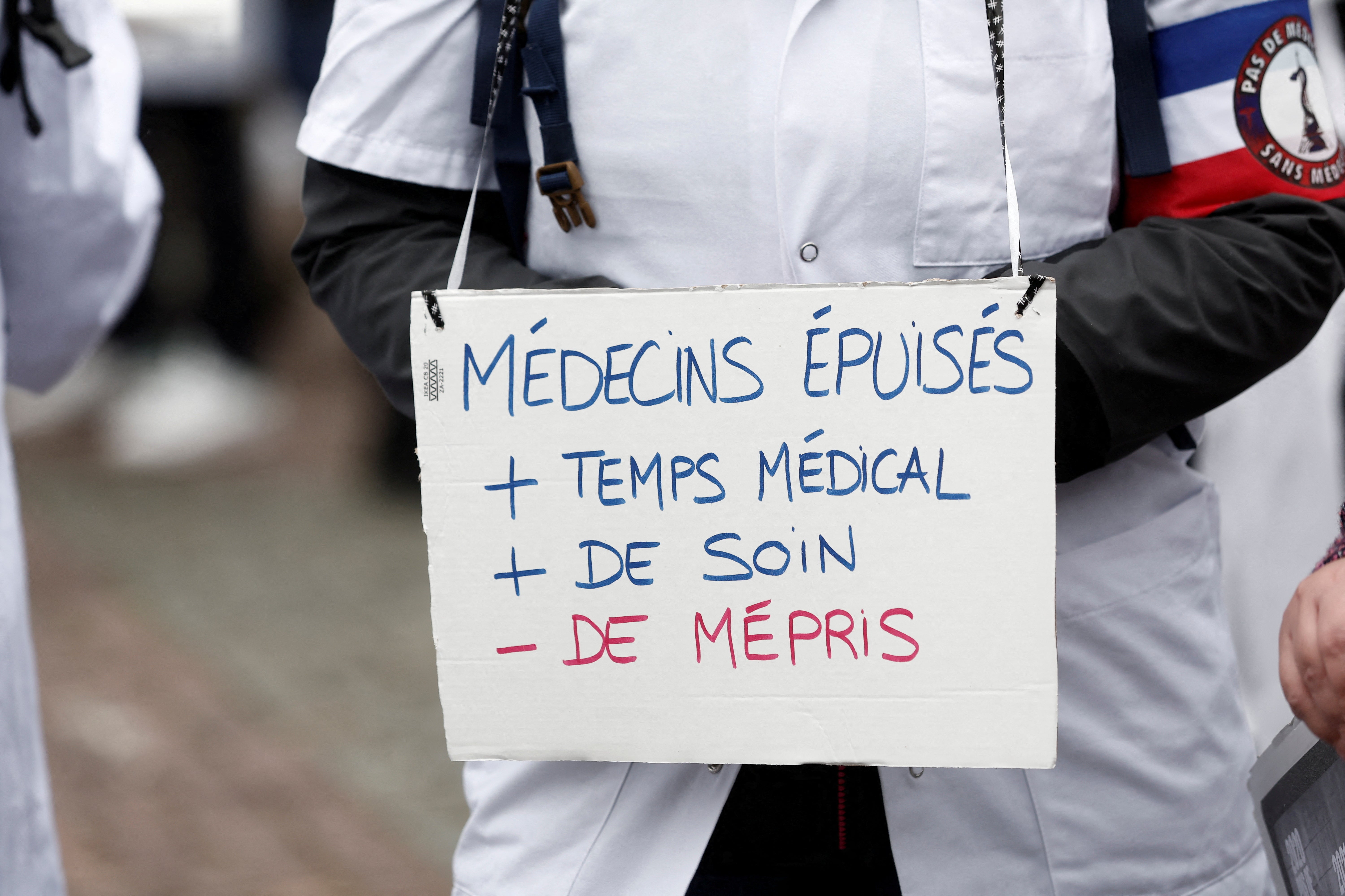 General practitioners on strike attend a demonstration organised by ‘Medecins pour Demain'