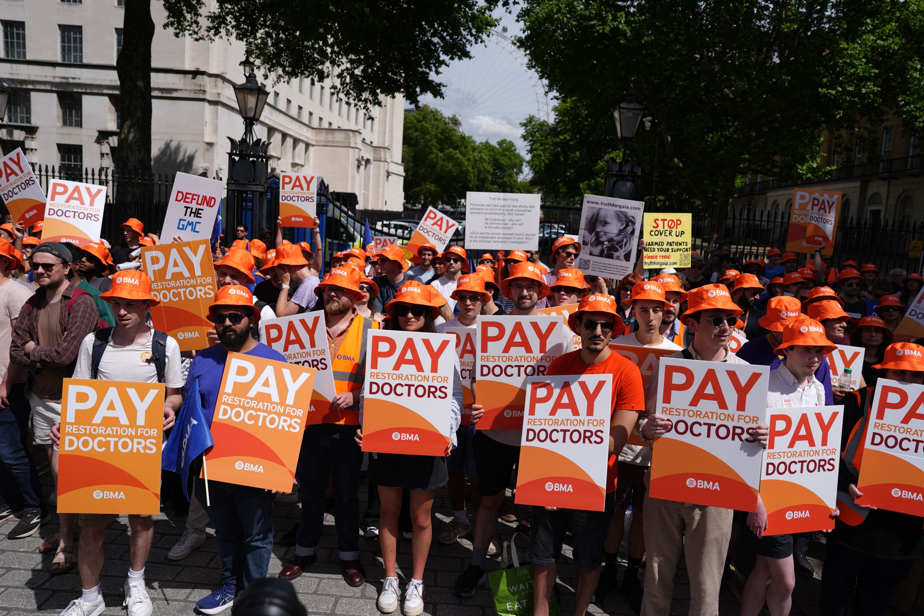 Junior doctors have staged 11 rounds of strike action in the long-running dispute (Jordan Pettitt/PA)