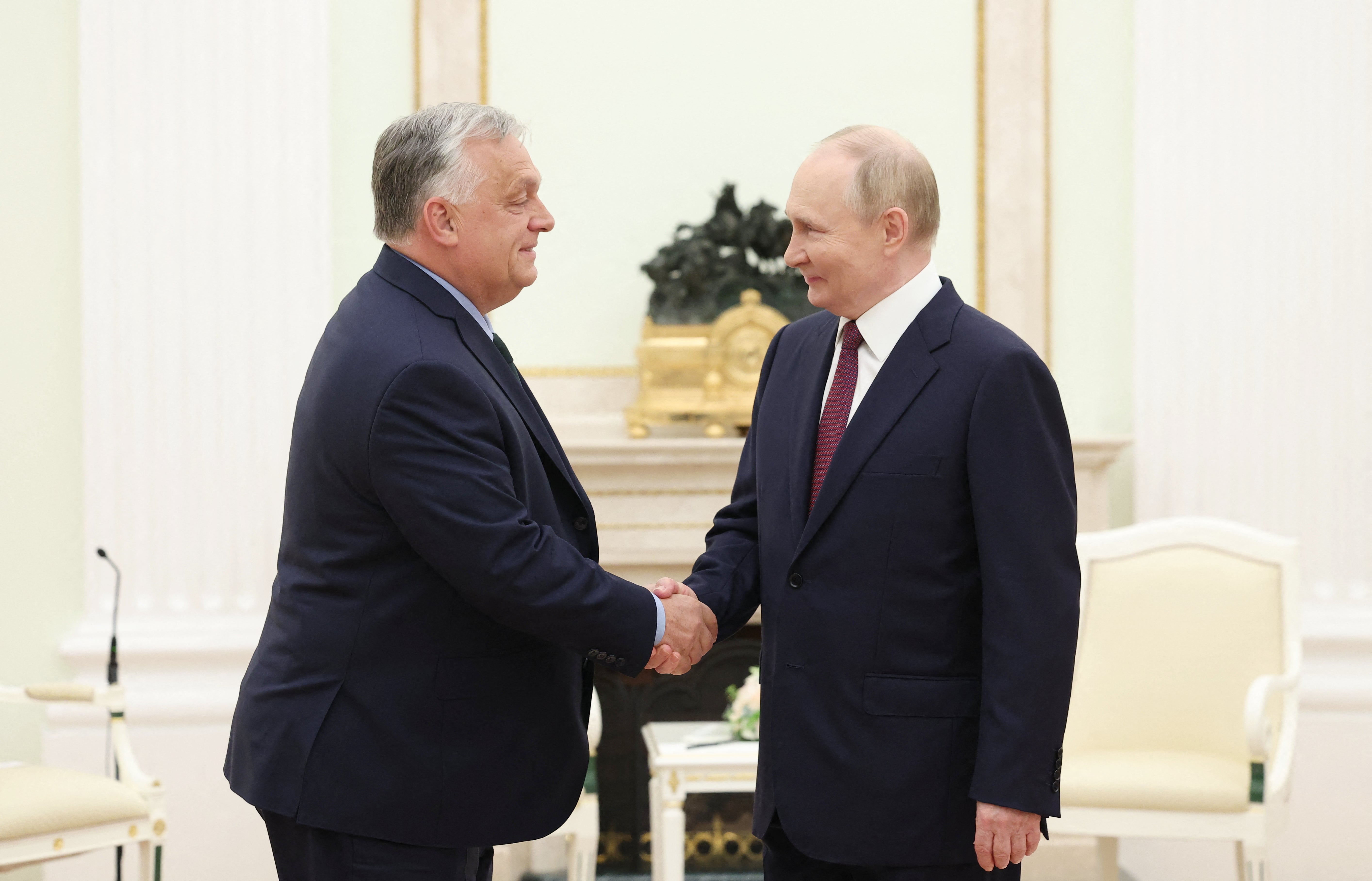 Vladimir Putin meets with Viktor Orban in Moscow