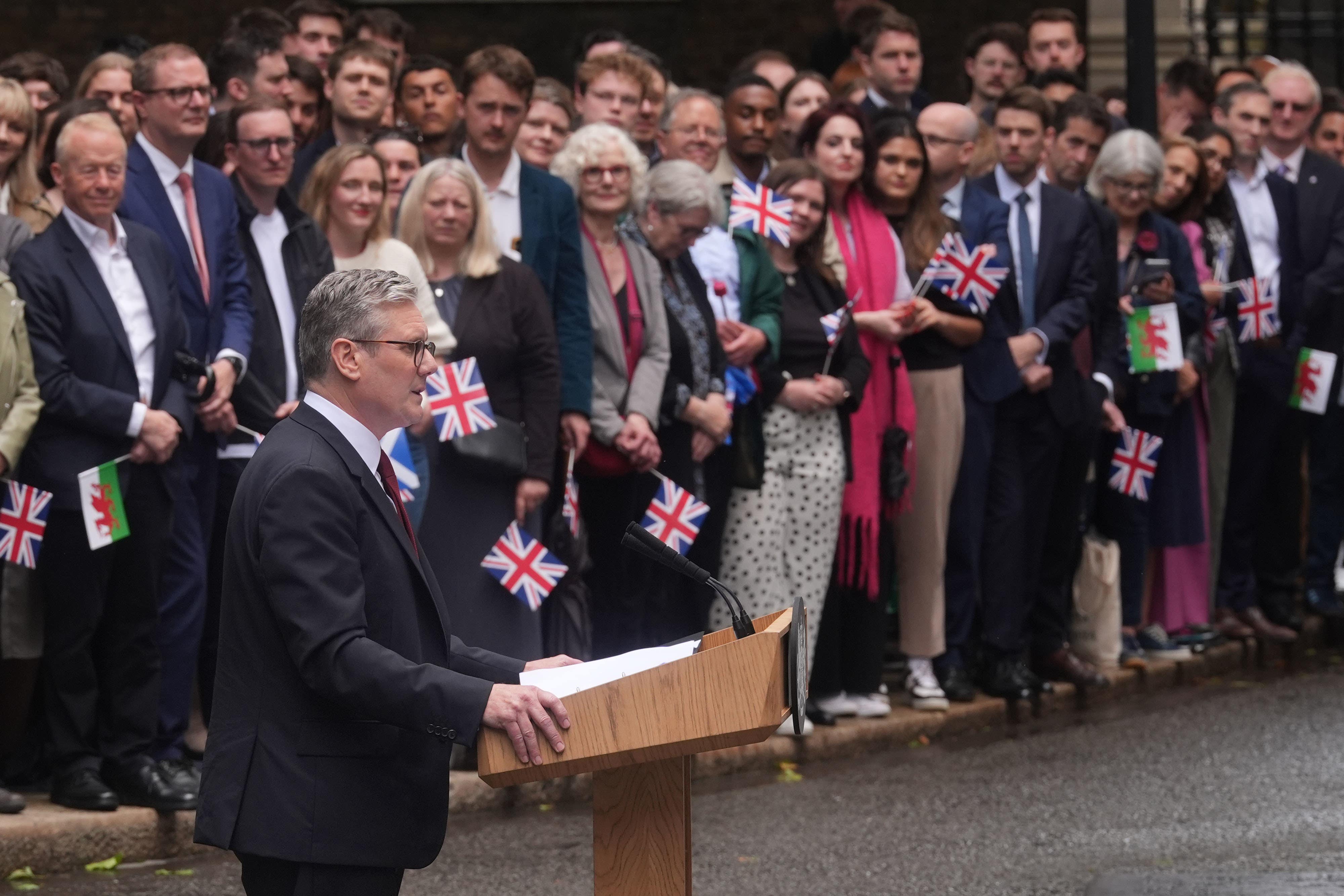 The RNID said government officials had pledged to have British Sign Language interpreters on hand for big announcements from spring 2024 (Lucy North/PA)